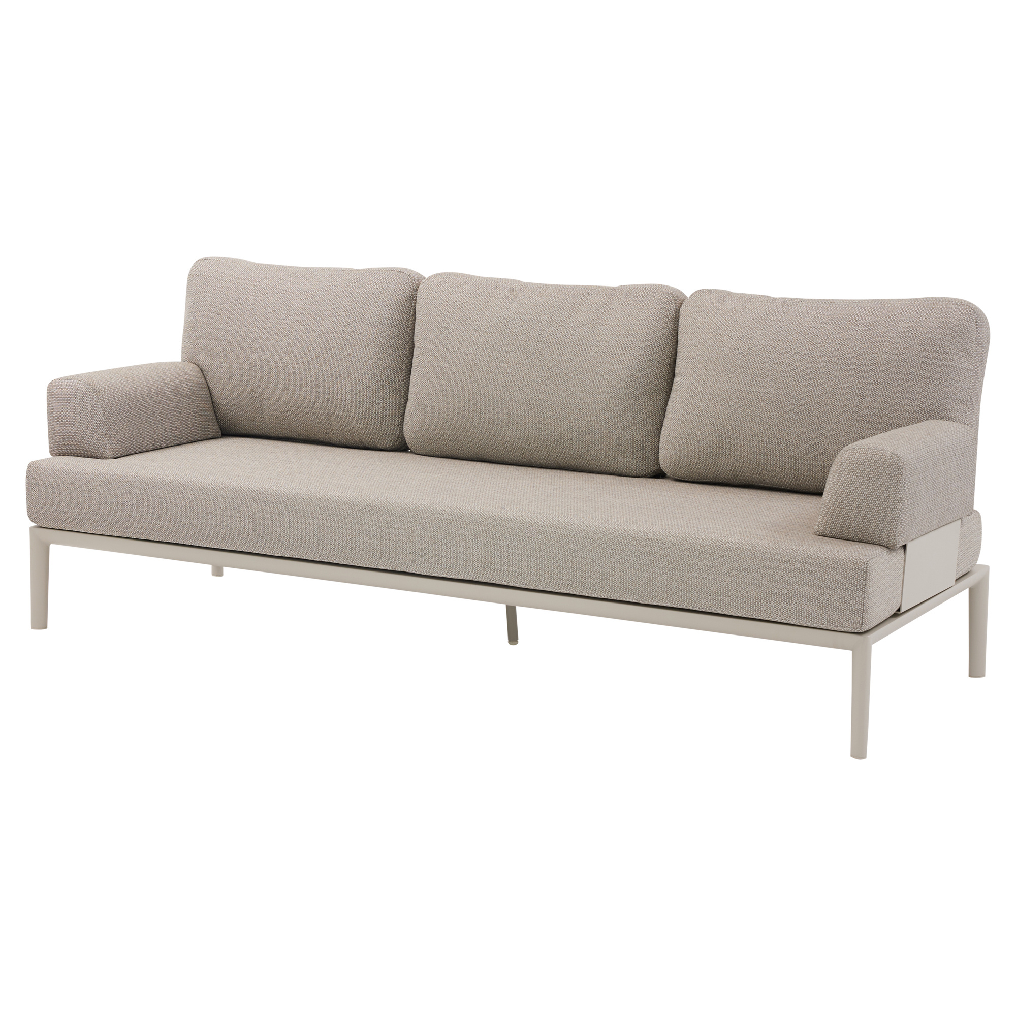AVH-Collectie Hong Kong 3-zits loungebank aluminium latte zand