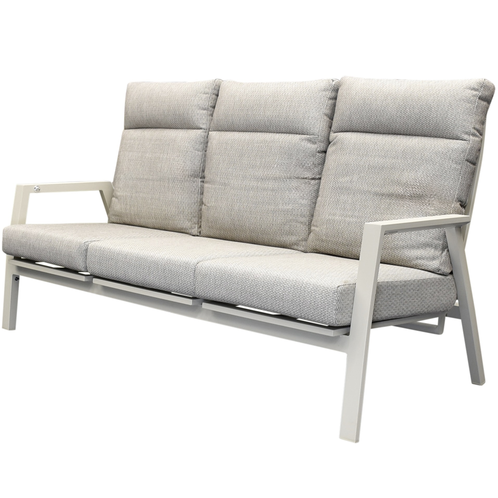 AVH-Collectie Barolo 3-zitsbank verstlbaar aluminium latte