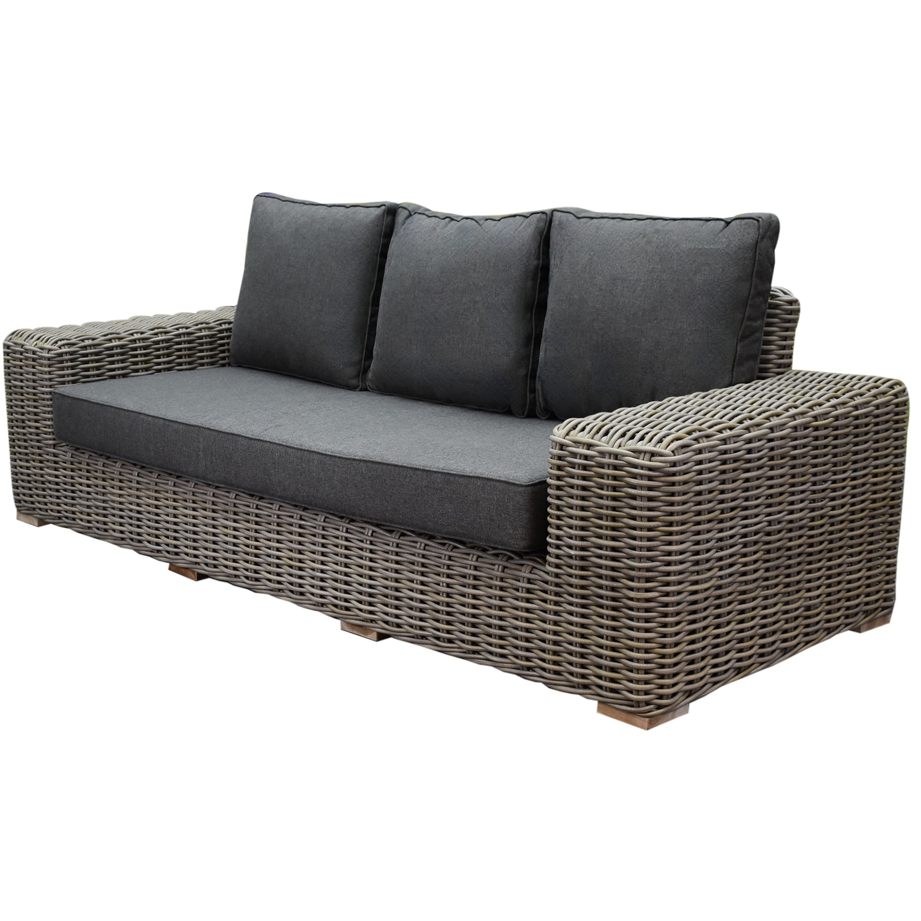 AVH-Collectie Queen 3-zitsbank - olefin grijs