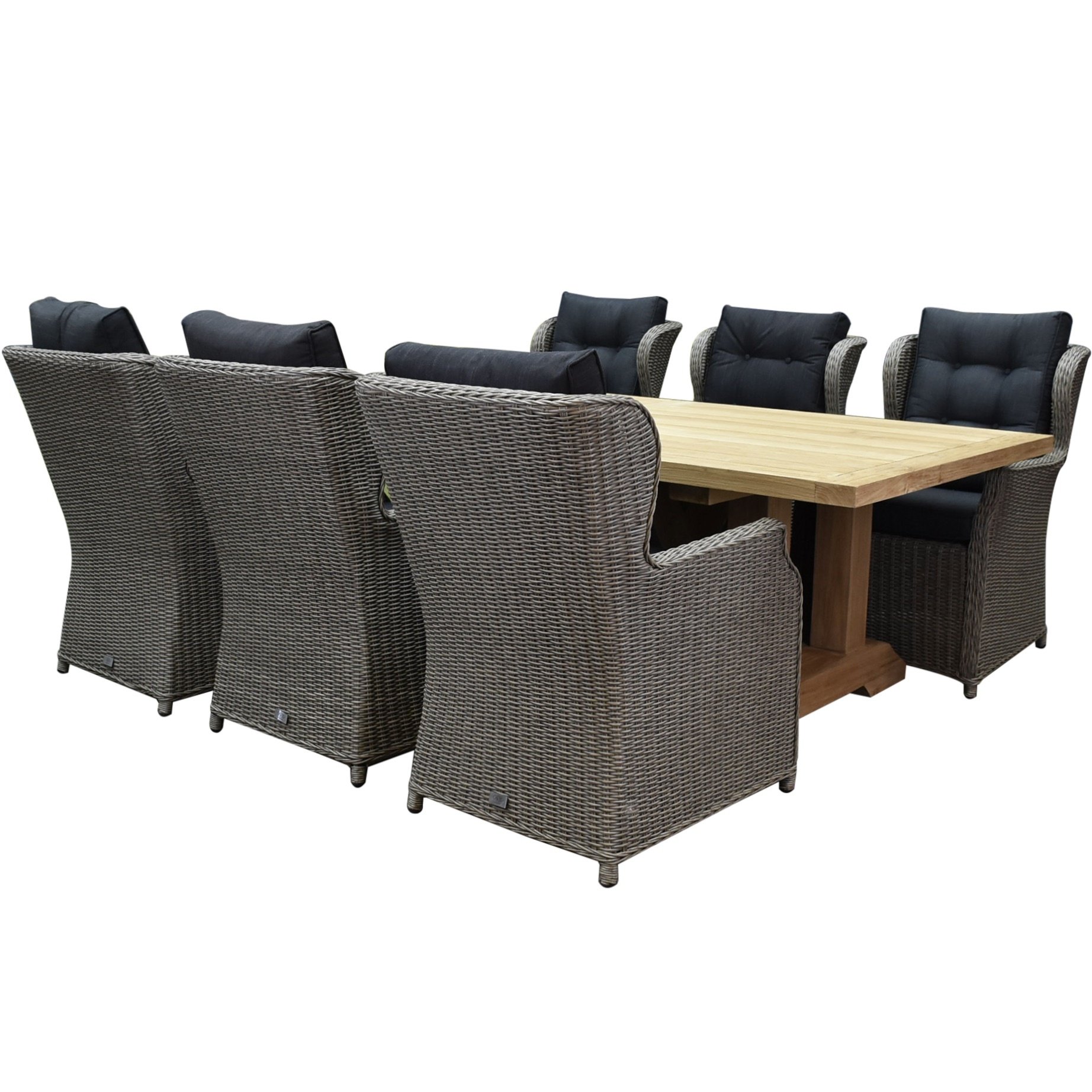 AVH-Collectie Ibiza Antigua dining tuinset 250x120xH77 cm 7 delig  grijs