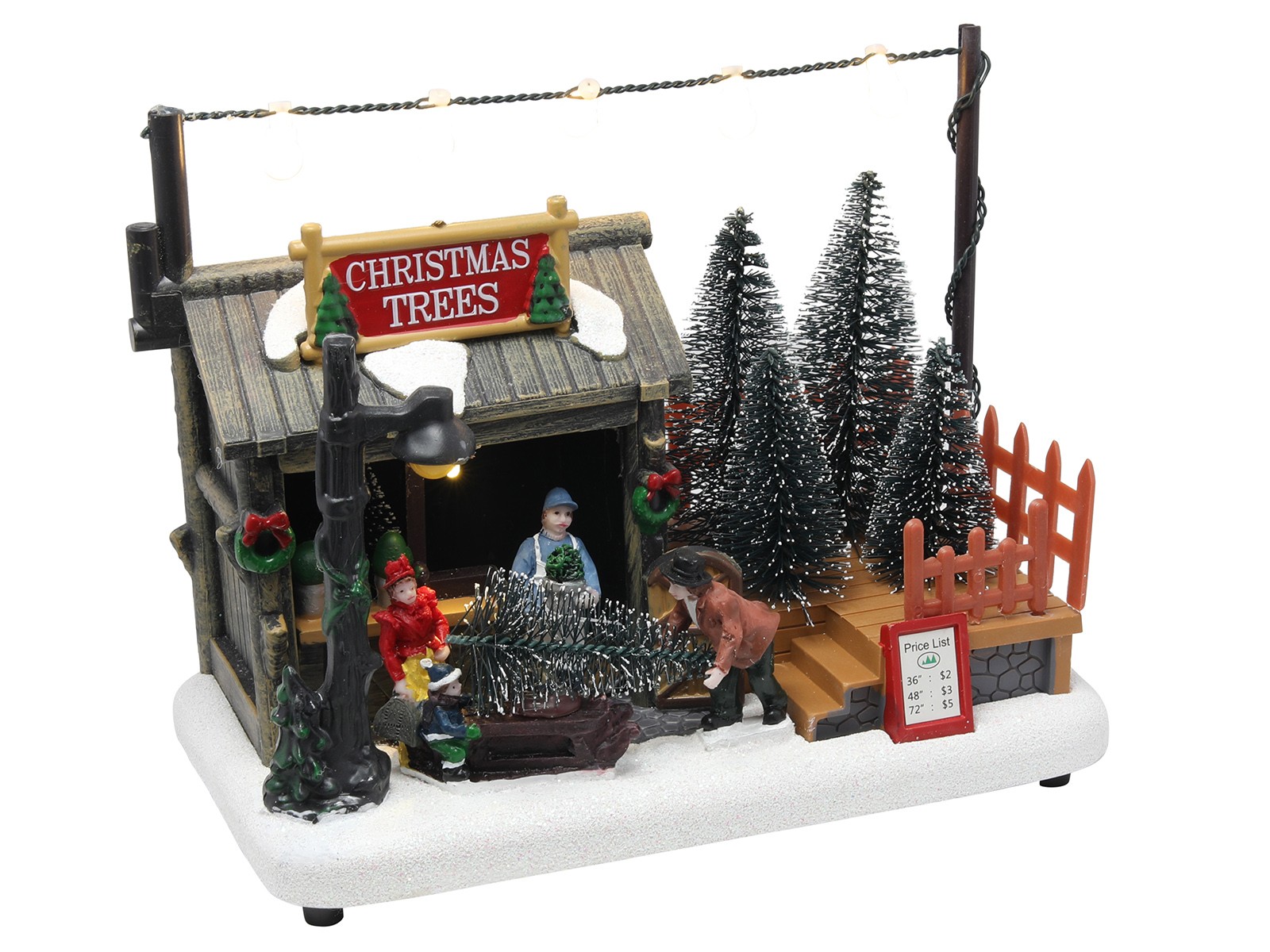 Hit Kerststal LED 18,5m 'Christmas trees' excl. batterijen - 