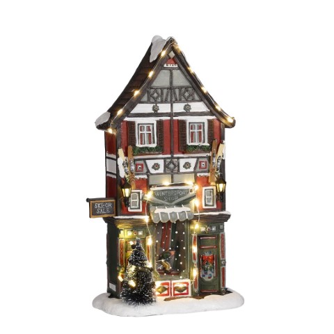 Luville Wintersport shop battery operated - l17,5xb8xh28cm - 