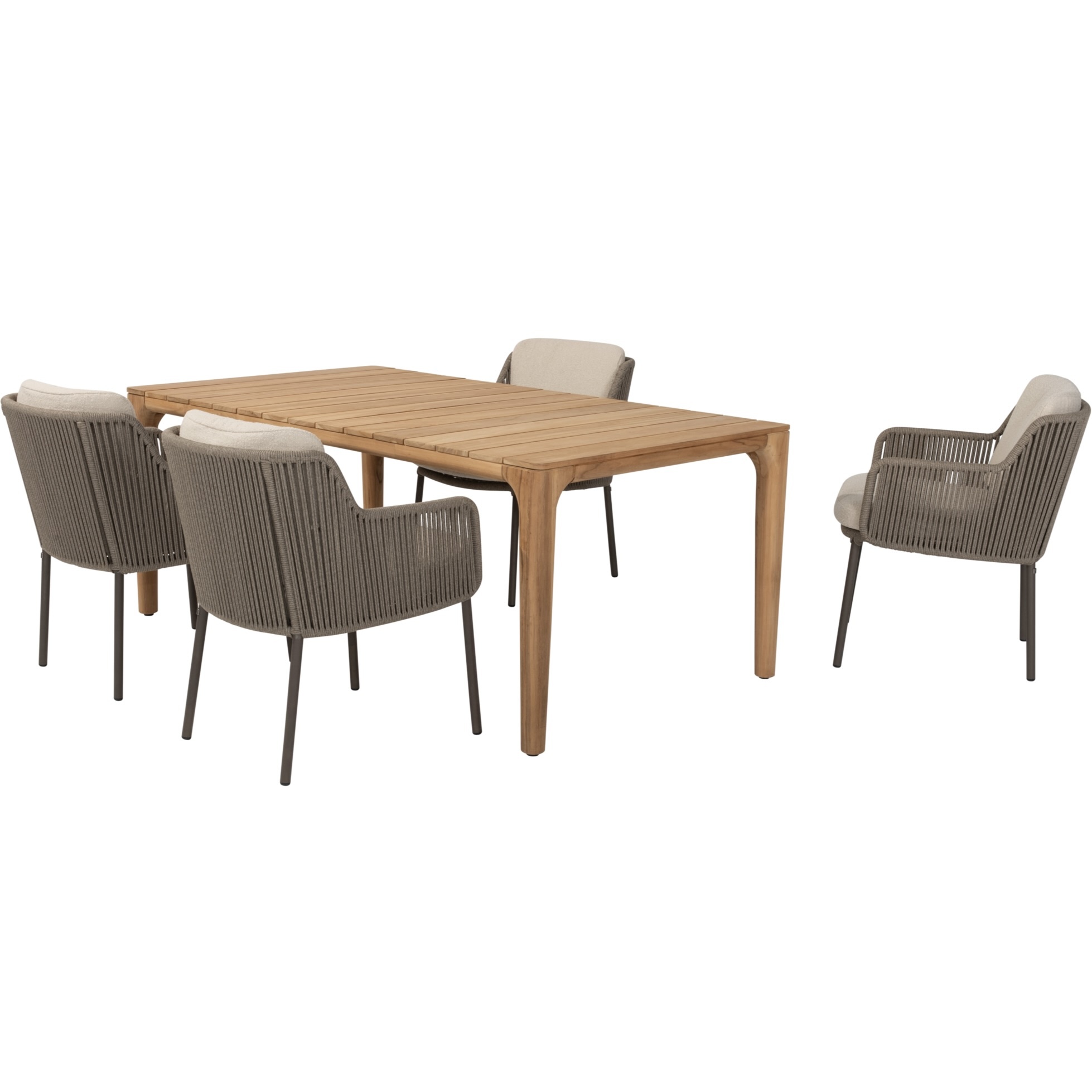 4 Seasons Outdoor Liam Bernini dining set 5 delig 180x100xH75 cm teak terre 