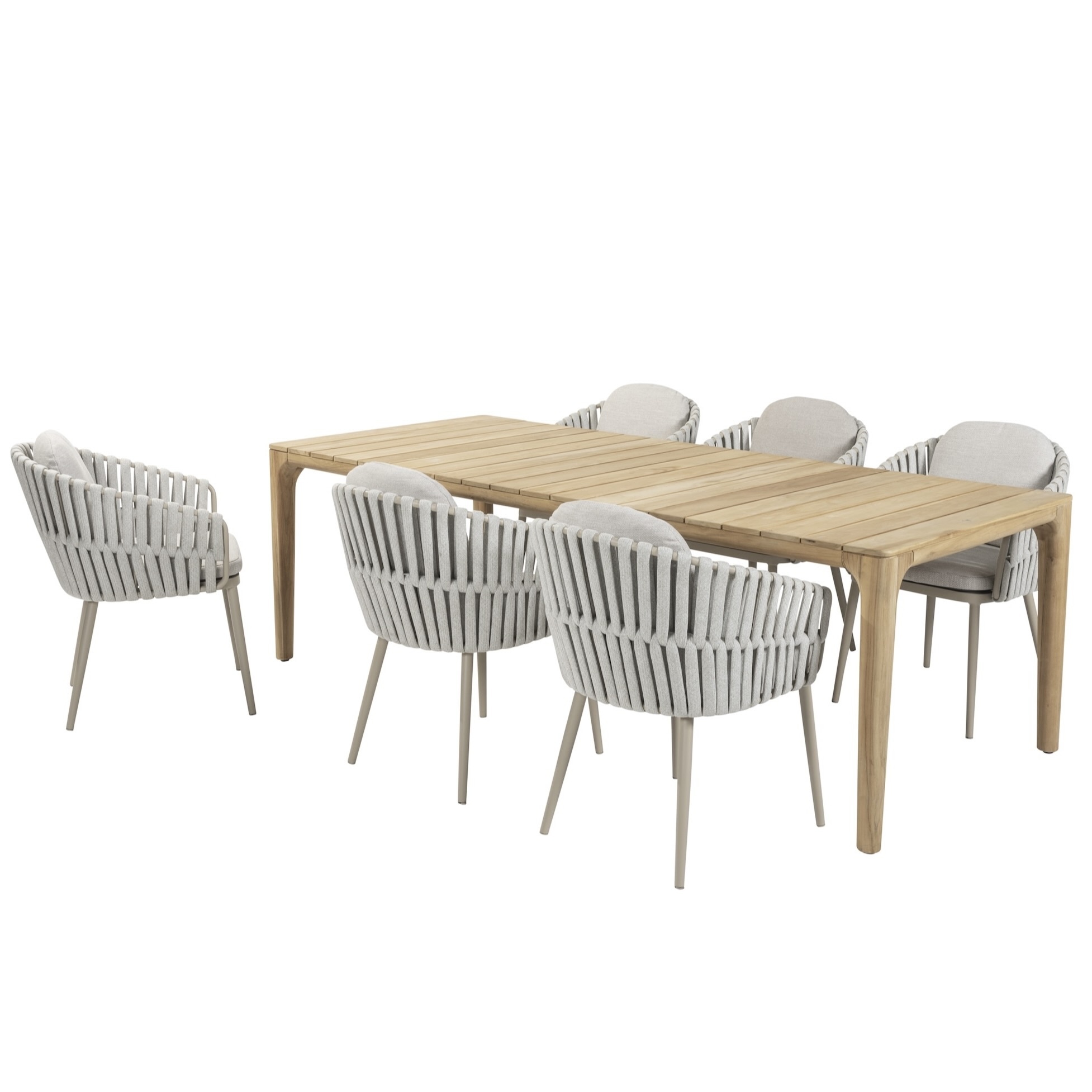 Taste 4SO Eva Liam dining tuinset 240x100xH75 cm 7 delig teak 