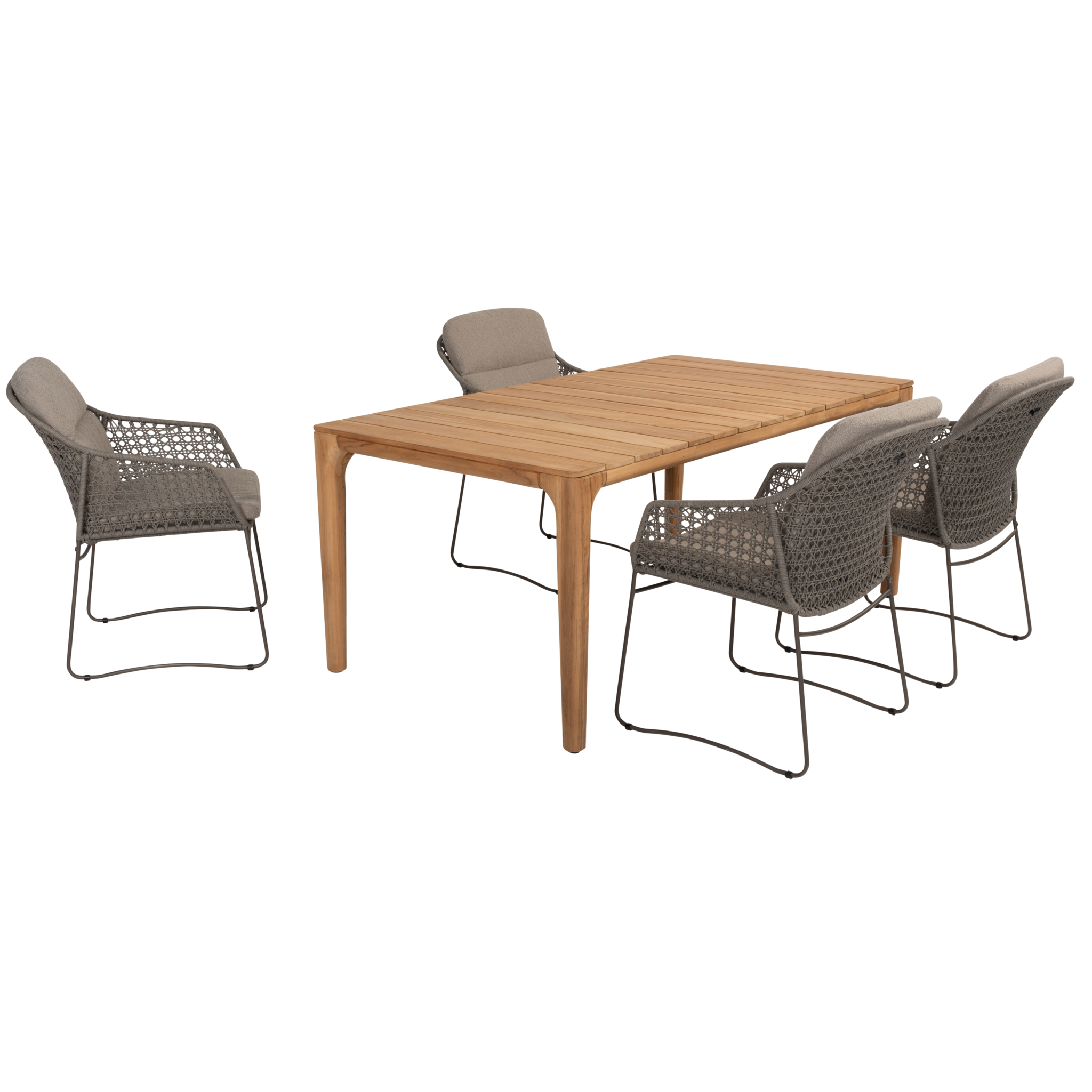 4 Seasons Outdoor Liam Moretti dining tuinset 5 delig 180x100xH75 cm teak terre 