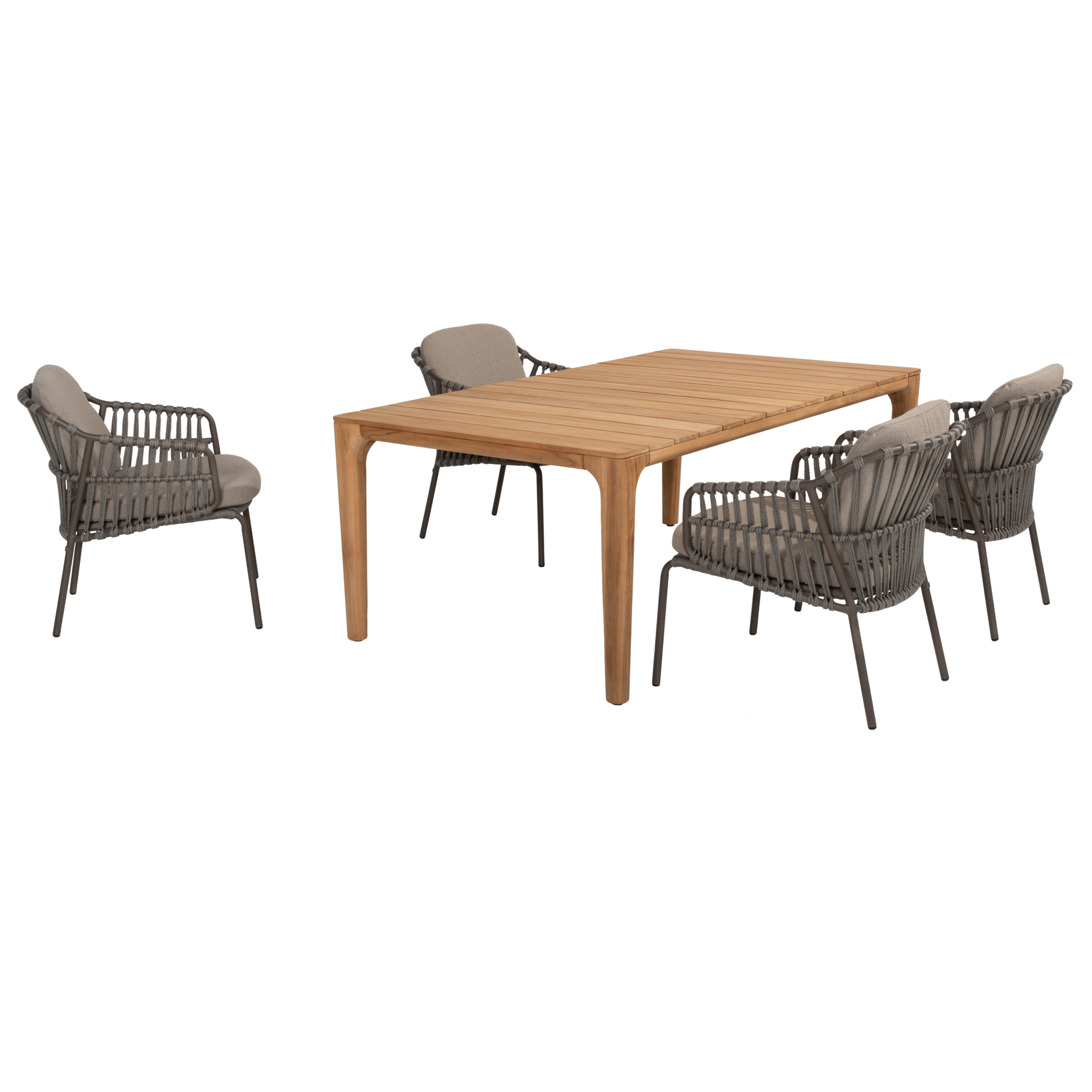 4 Seasons Outdoor Liam Capalbio dining tuinset 180x100xH75 cm 5 delig teak terre 