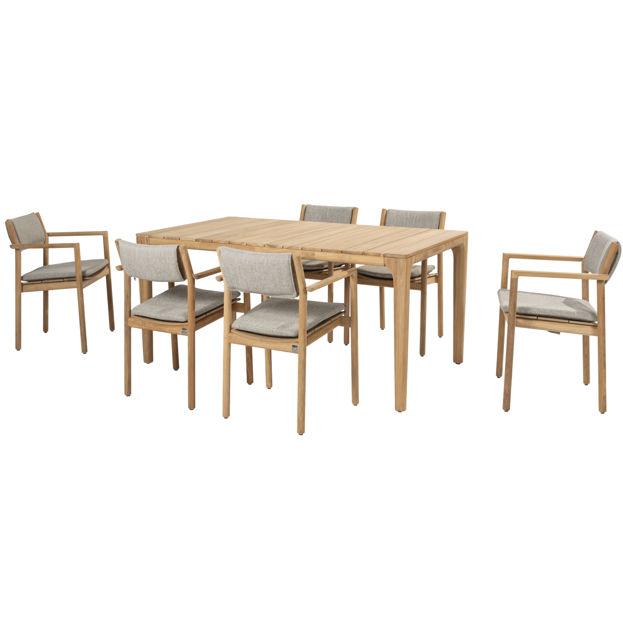 4 Seasons Outdoor Liam Levi dining tuinset 7 delig 180x100xH75 cm teak 