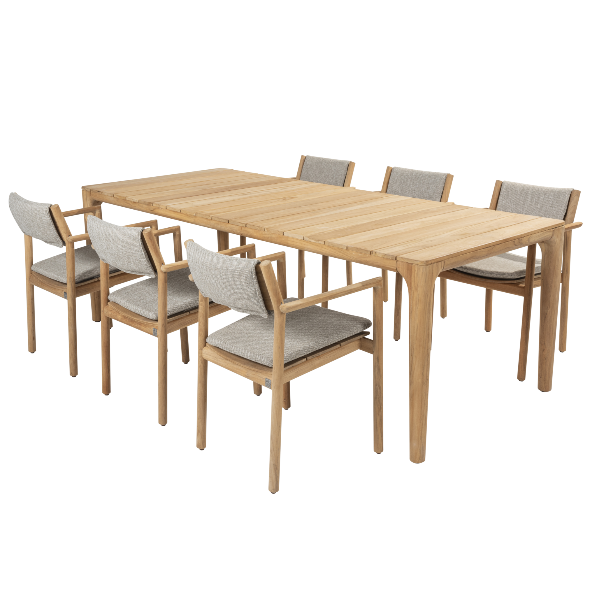 4 Seasons Outdoor Liam Levi dining tuinset 7 delig 240x100xH75 cm teak 
