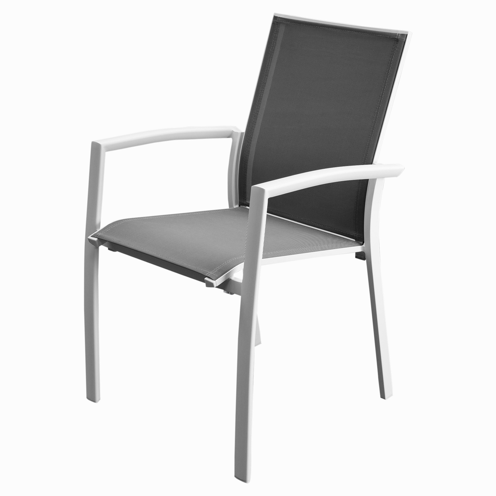 AVH-Collectie Malaga dining stapelstoel wit aluminium