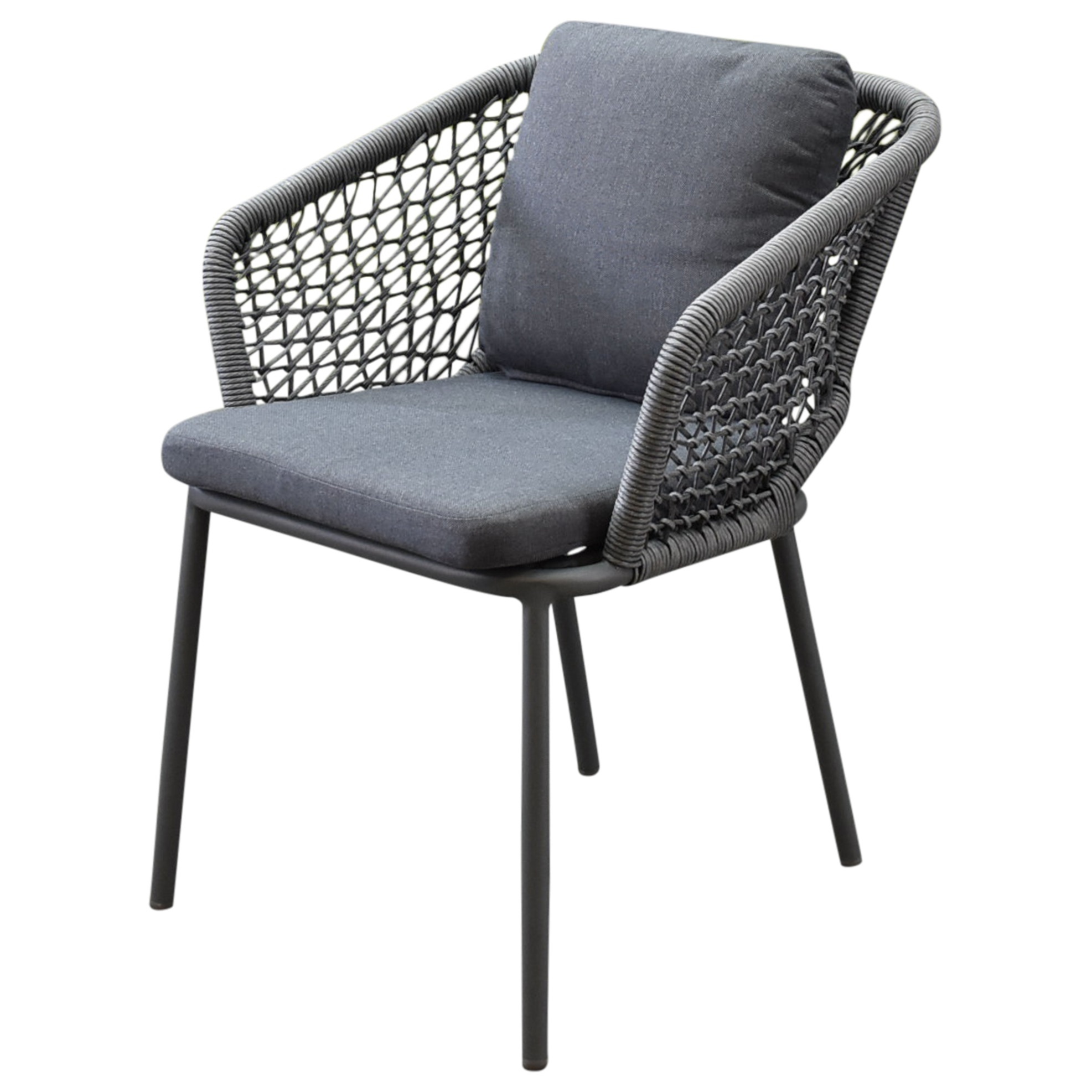 AVH-Collectie Eagle dining tuinstoel grijs wicker rope