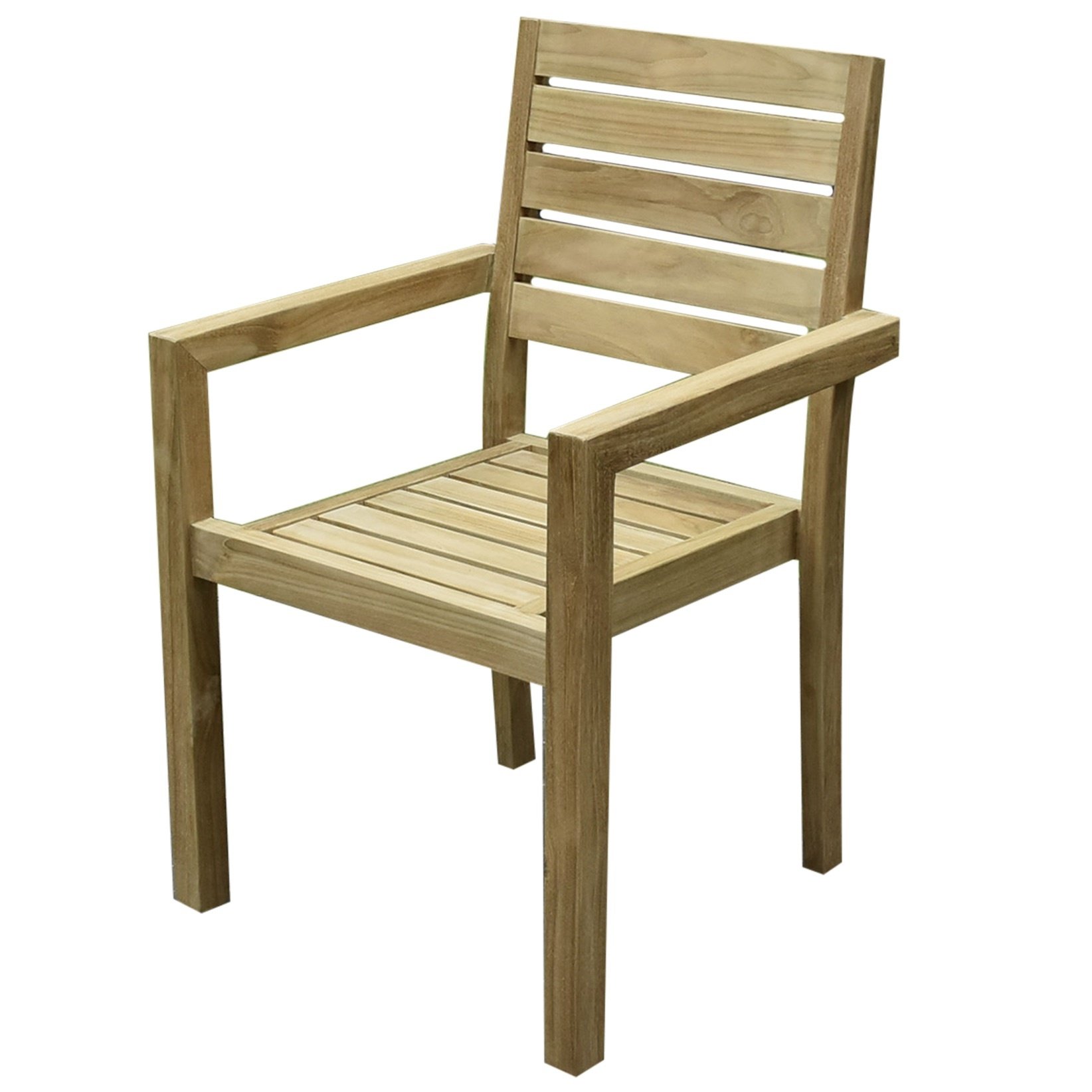AVH-Collectie Montana dining tuinstoel teak met brede latten