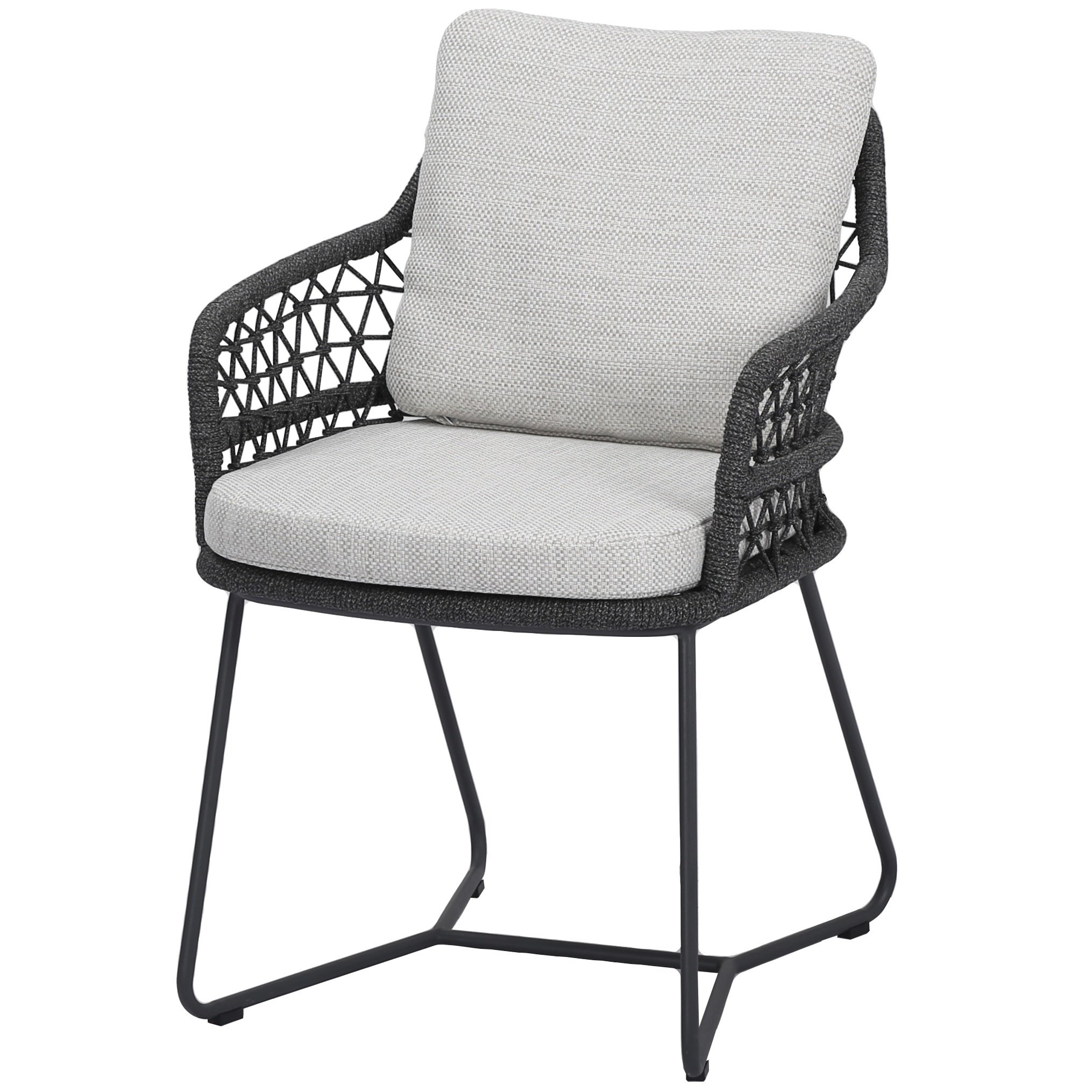 AVH-Collectie Taranto dining tuinstoel antraciet rope