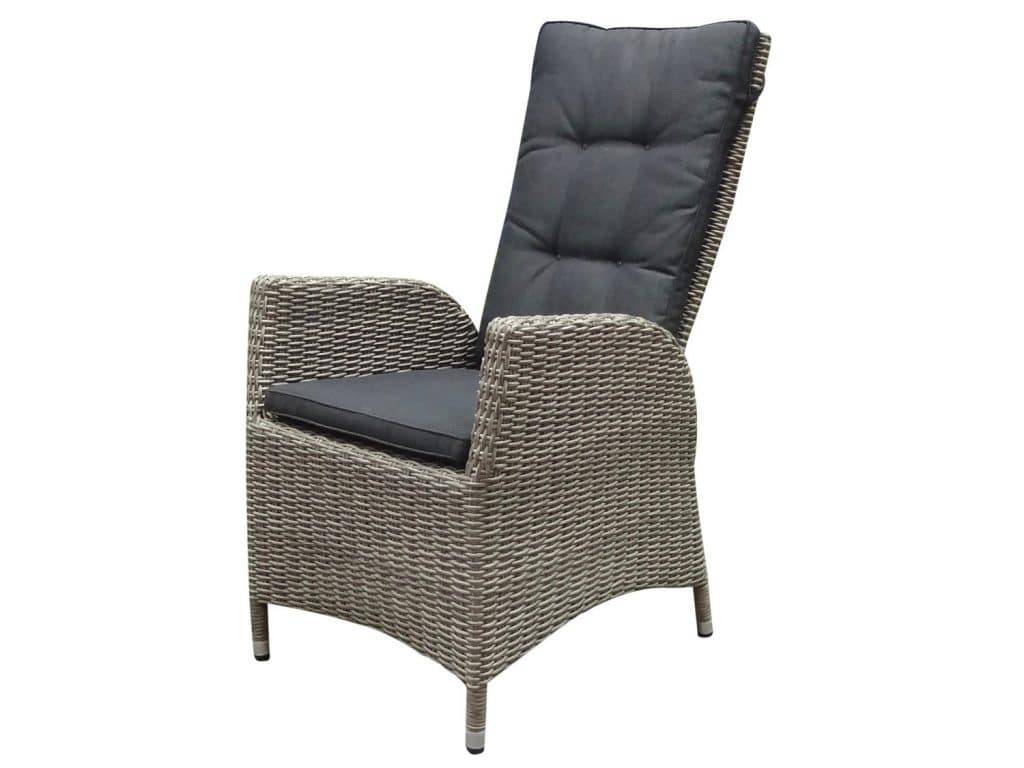 AVH-Collectie Menorca dining tuinstoel verstelbaar grijs wicker