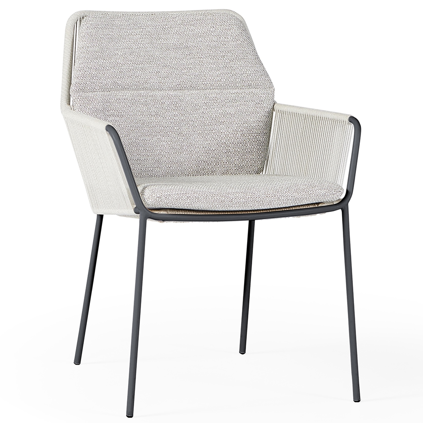 SUNS Punta dining tuinstoel naturel mixed weave camel sand 