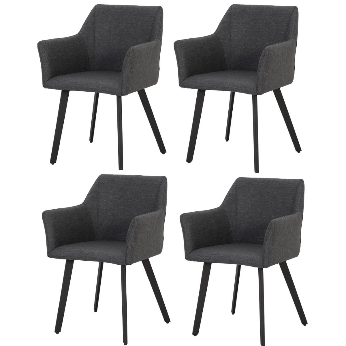 AVH-Collectie Sarego dining tuinstoel outdoor textileen set van 4