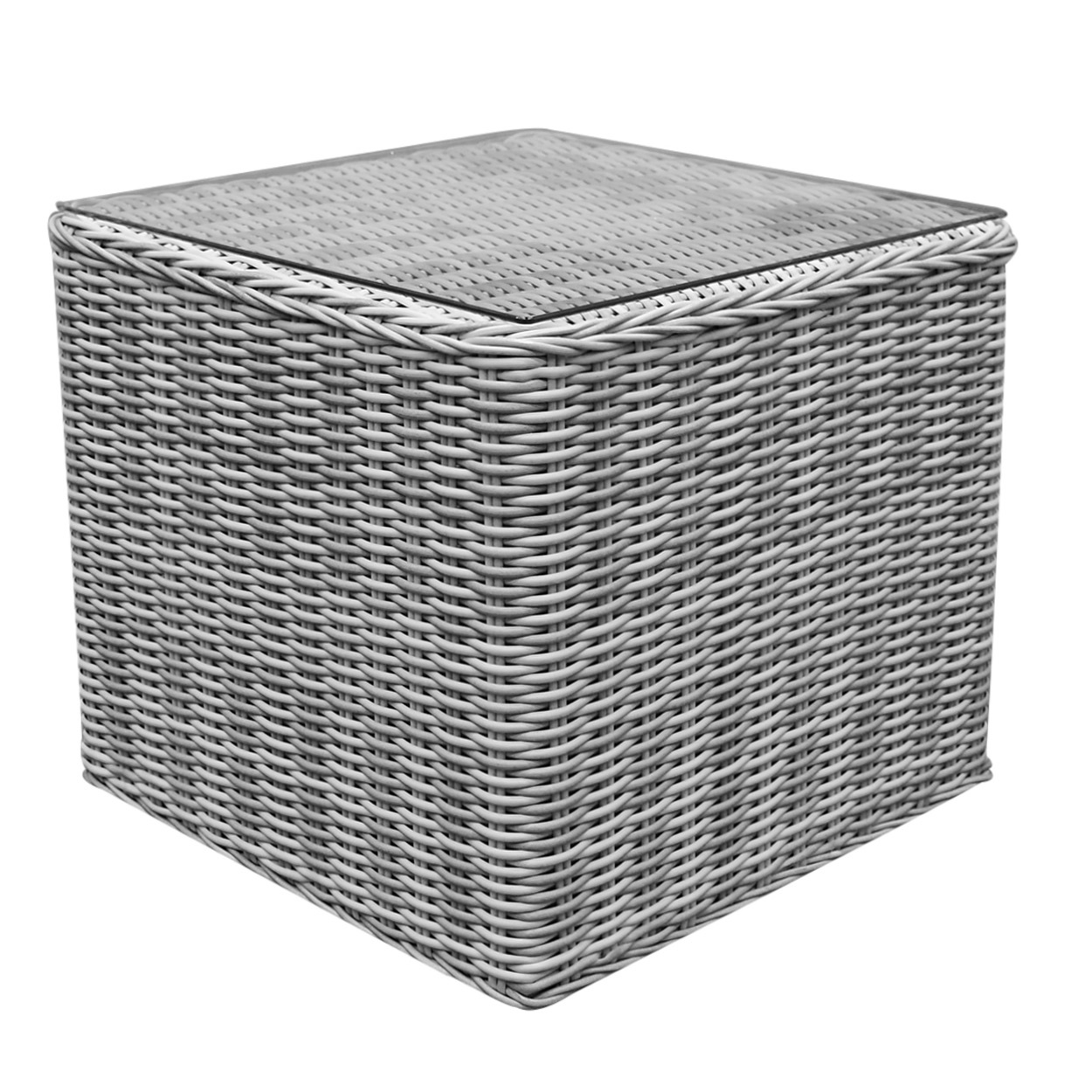 AVH-Collectie Toscane bijzettafel 50x50xH45 cm wit grijs