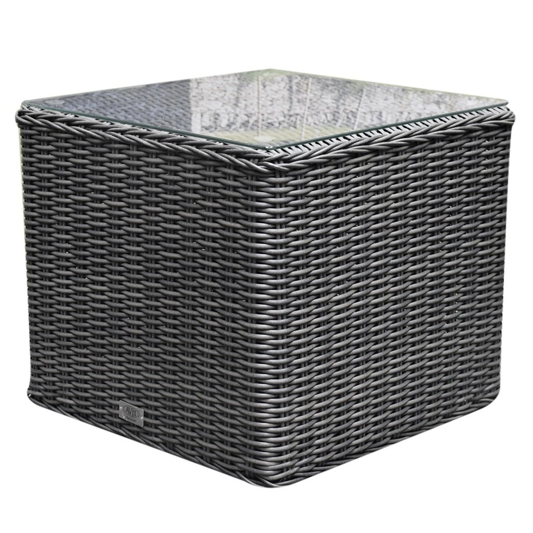 AVH Premium Collection Toscane premium bijzettafel 50x50xH45 cm antraciet