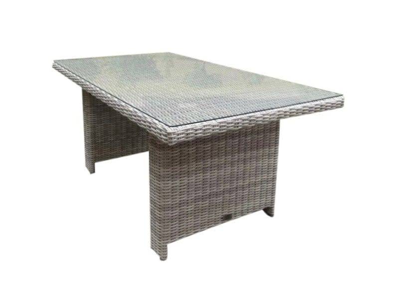 AVH-Collectie San Marino lounge-diningtafel 146x84,5xH66,5 cm wit grijs