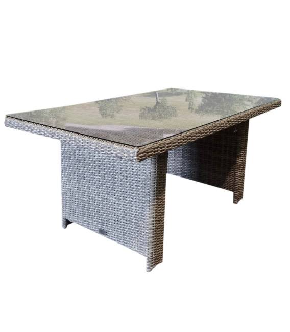 AVH-Collectie Ibiza lounge-dining tafel 140x80xH70 cm grijs