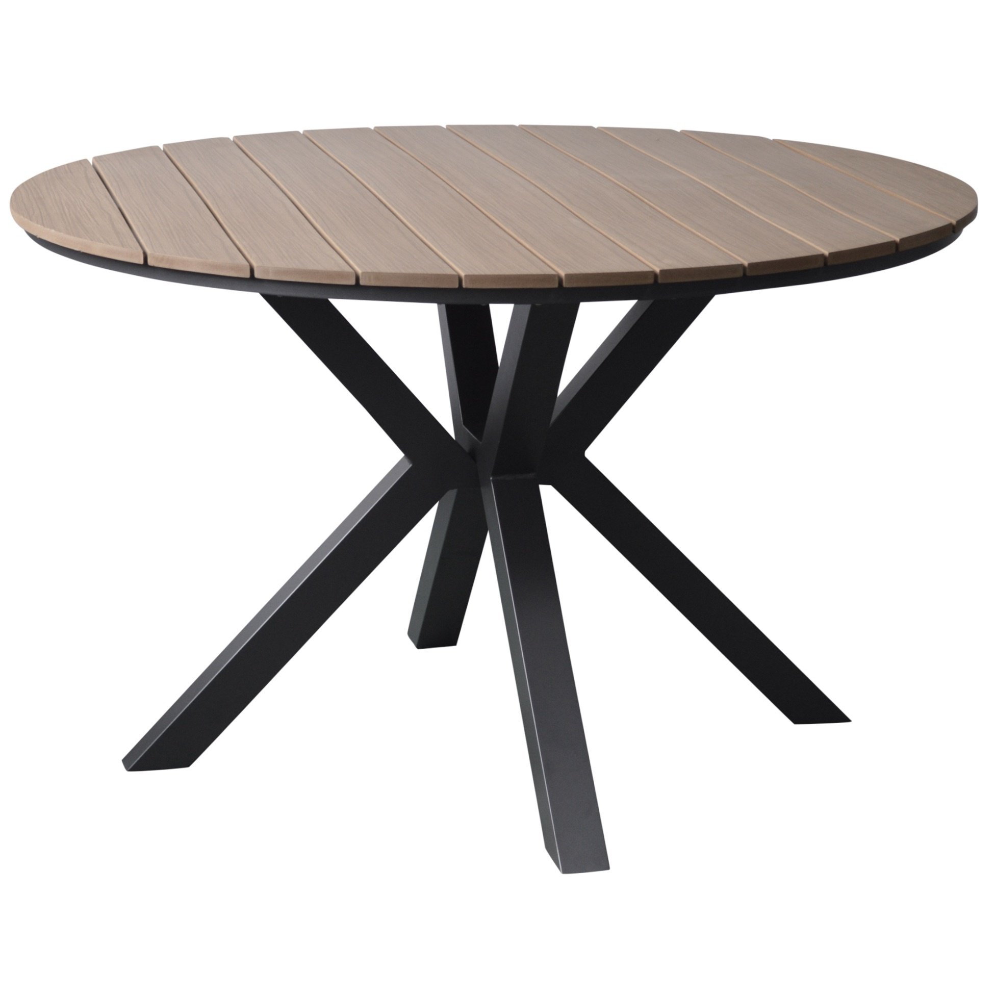 AVH-Collectie Quincy dining tuintafel aluminium 120xH75 cm rond polywood blad