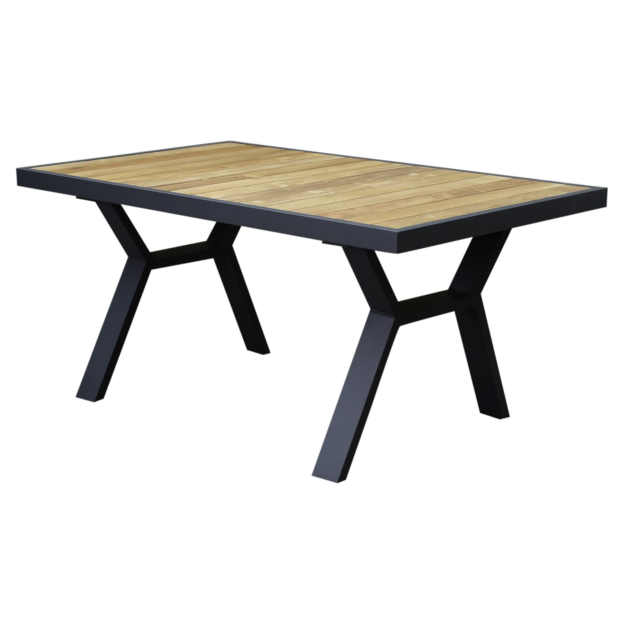 AVH-Collectie Lola dining tuintafel 138x80xH70 cm aluminium antraciet