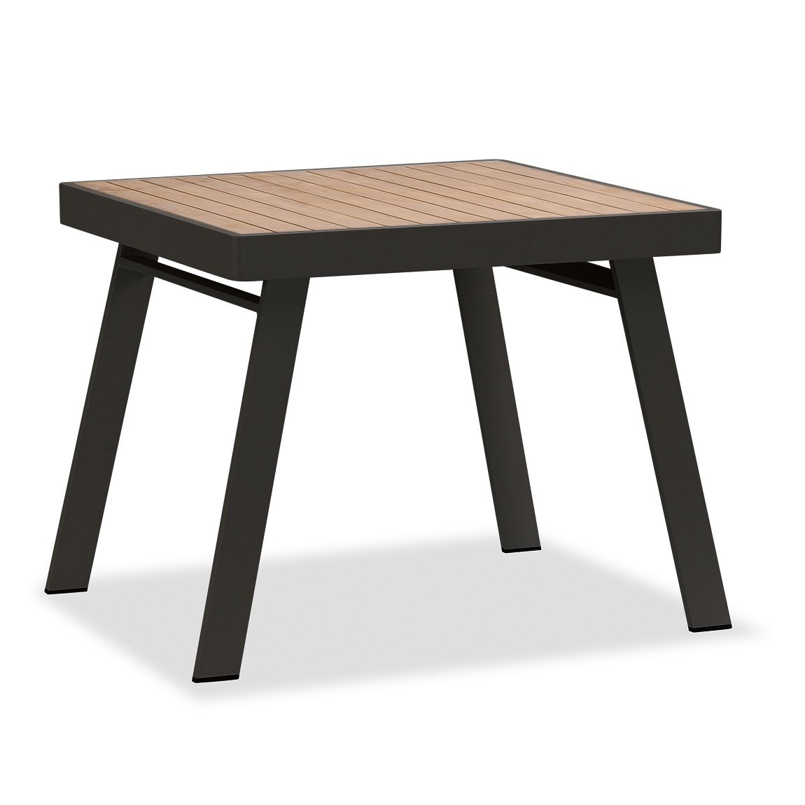 Higold York dining tuintafel 90x90xH75 cm aluminium antraciet teak