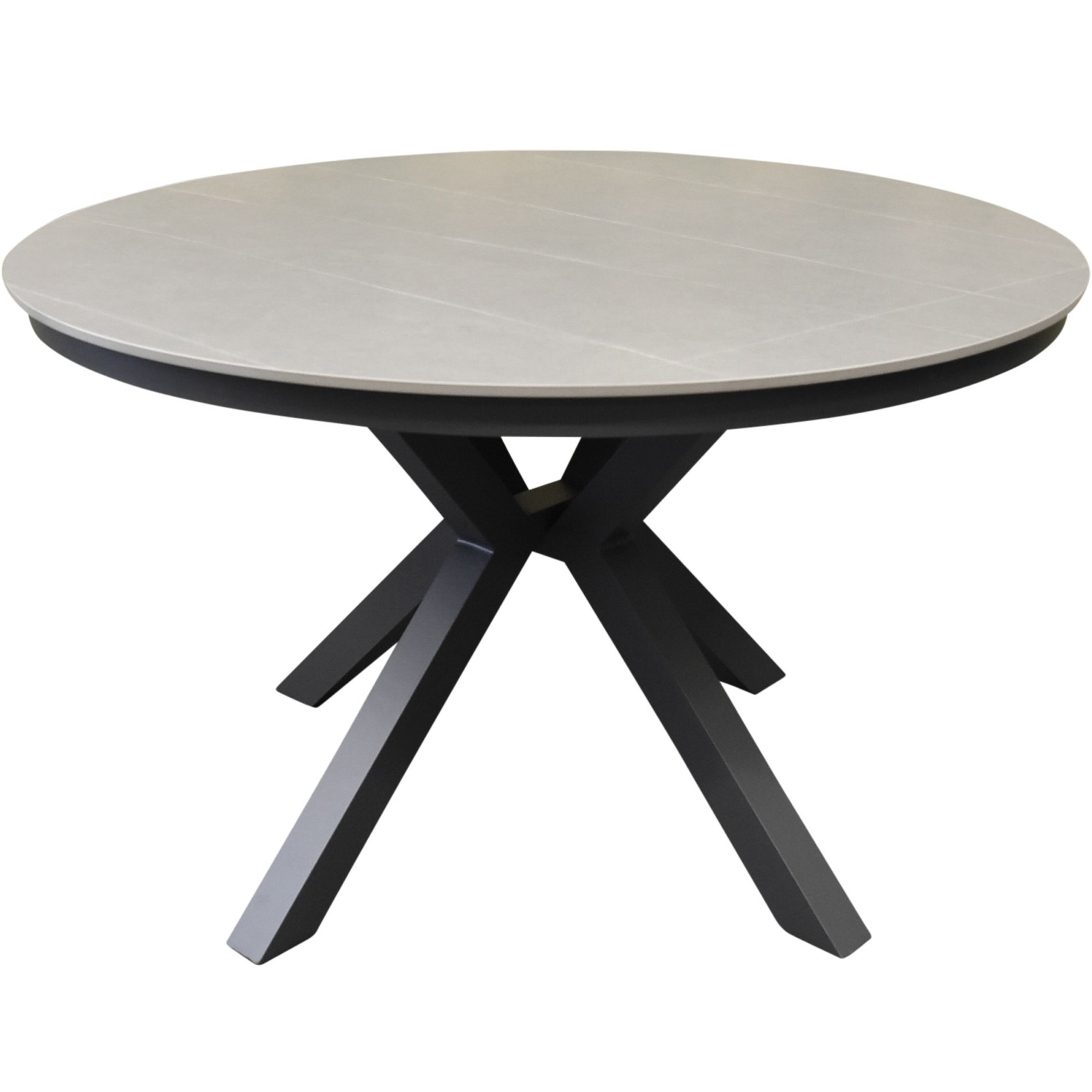 AVH-Collectie Samantha dining tuintafel 120xH75 cm rond antraciet keramisch blad