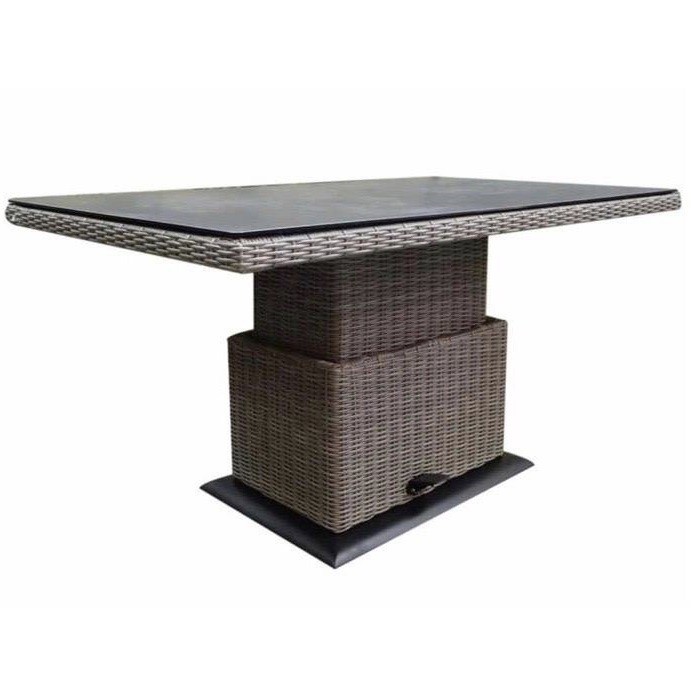 AVH-Collectie Miami lounge-diningtafel 160x90xH47-71 cm in hoogte verstelbaar grijs