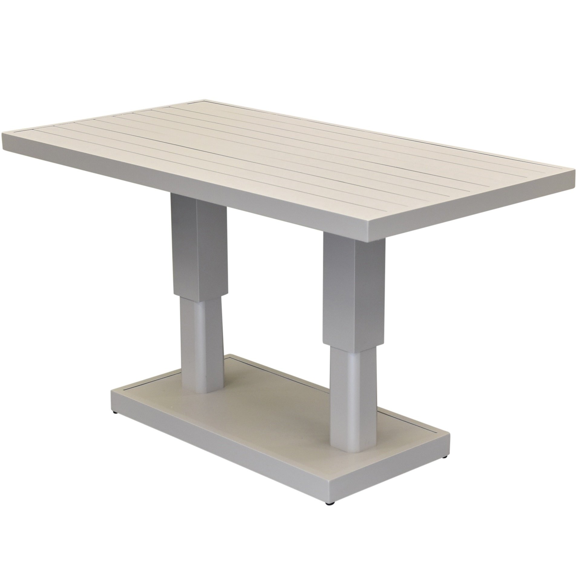 AVH-Collectie Saigon dining tuintafel aluminium latte in hoogte verstelbaar 136x72xH51/78 cm