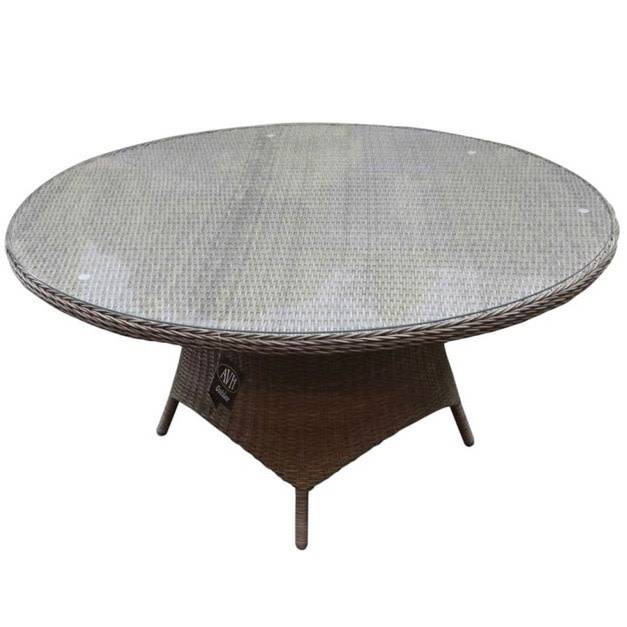 AVH-Collectie Riccione dining tuintafel 150 cm rond grijs