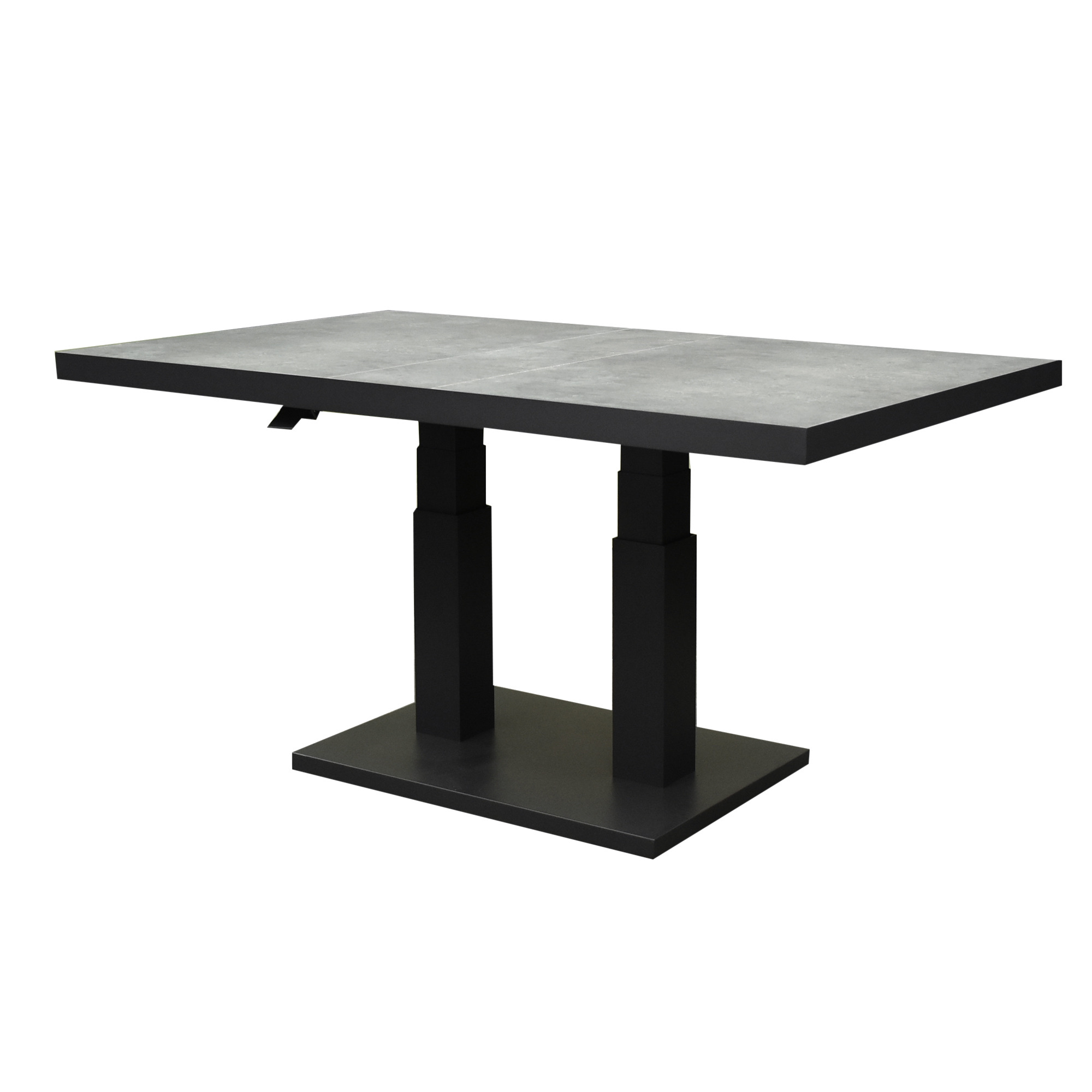 AVH-Collectie Pacific lounge-diningtafel 160x90xH49-72 cm in hoogte verstelbaar aluminium antraciet ceramic blad