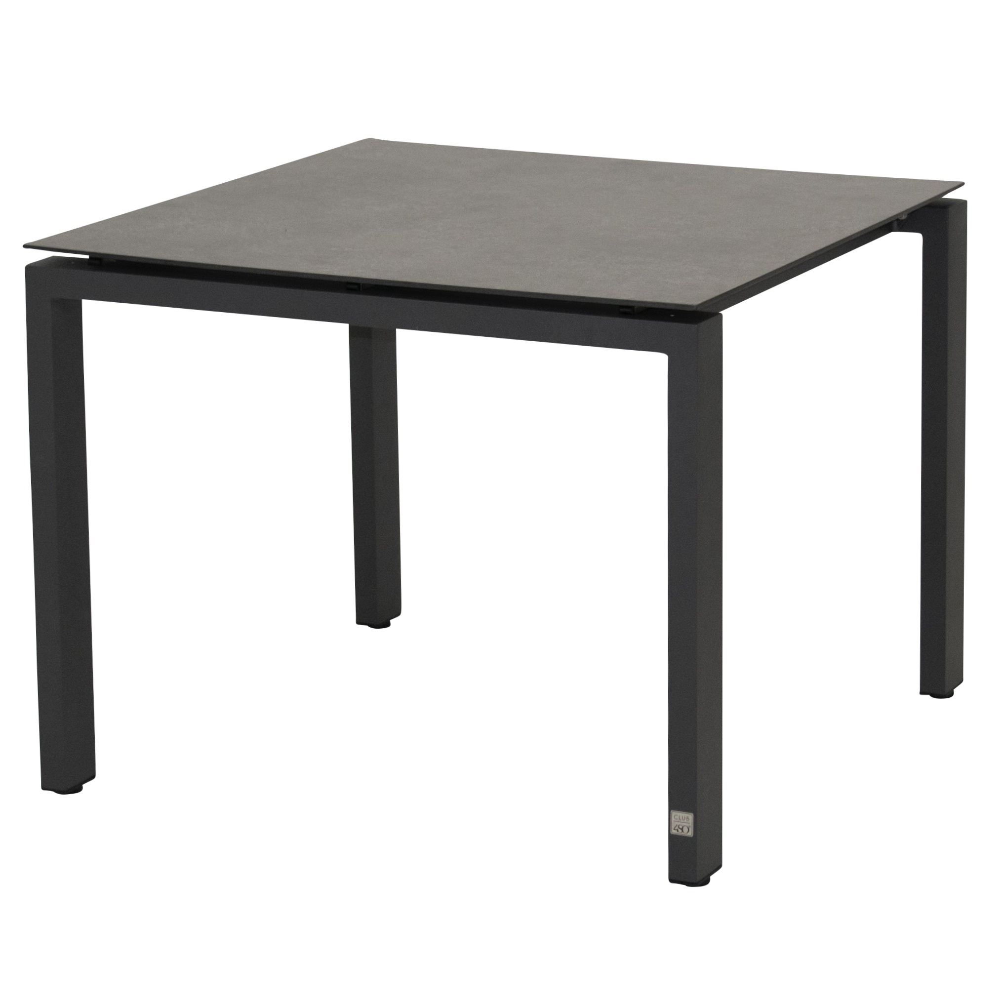 4 Seasons Outdoor Goa dining tuintafel 95x95xH75 cm aluminium Slate antraciet 