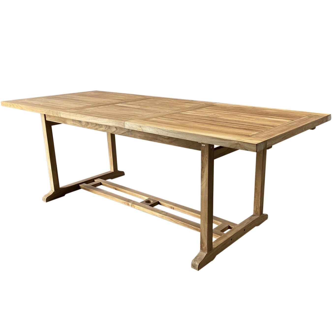 AVH-Collectie Rechthoekig uitschuifbare dining tuintafel 160-220x90xH76 cm bladdikte 2,8 cm teak