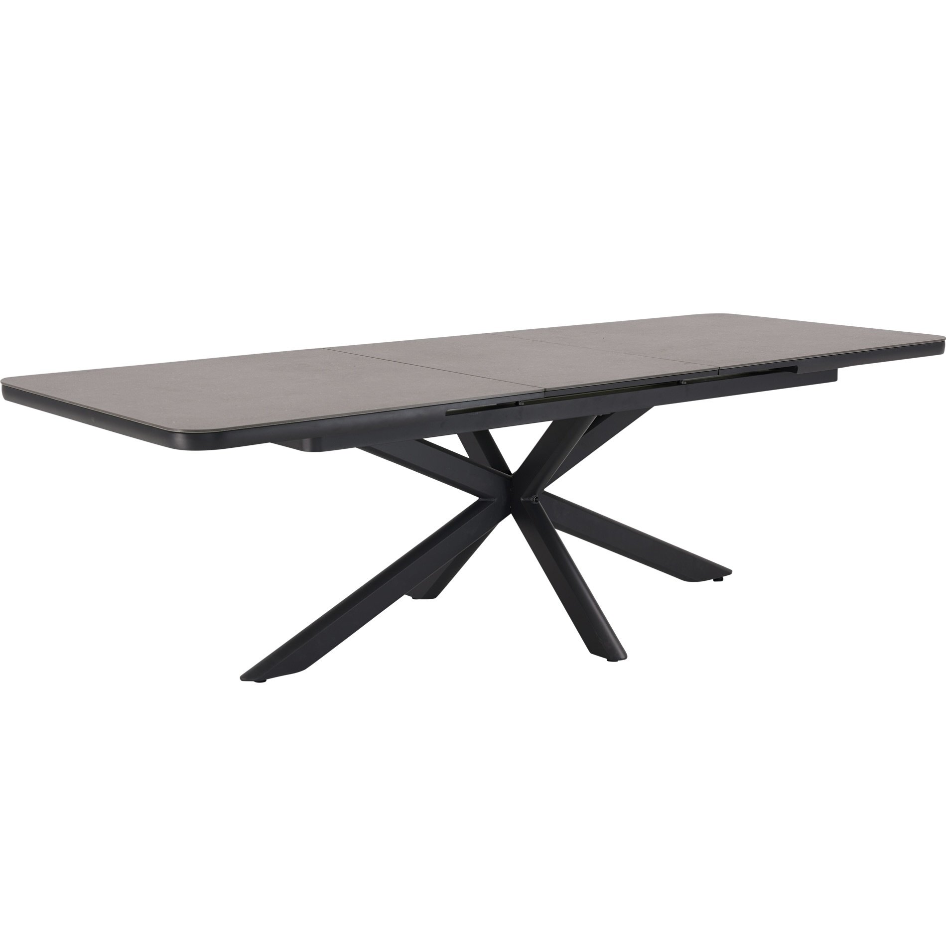 AVH-Collectie Cubanita uitschuifbare dining tuintafel 200-260x100xH75 cm aluminium keramiek antraciet
