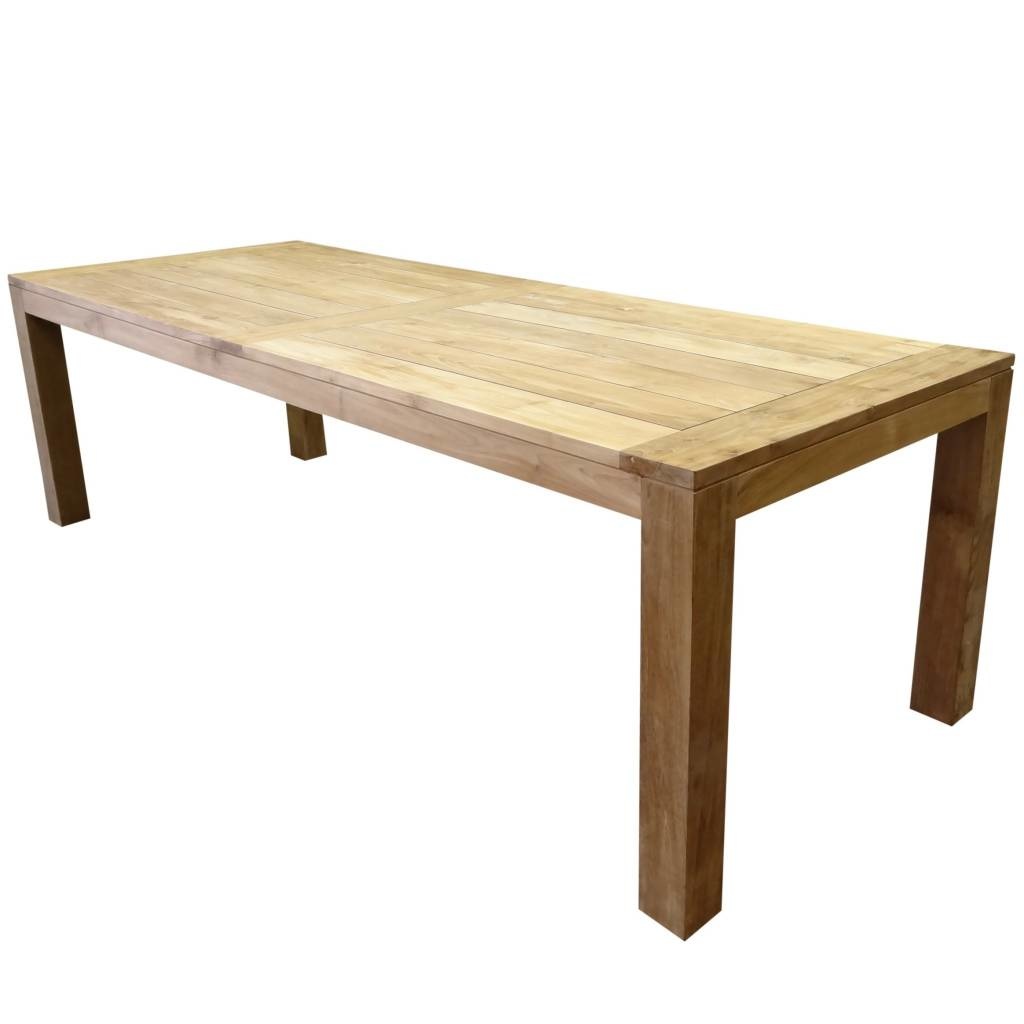 AVH-Collectie Krista dining tuintafel 260x100xH77,5 cm  - poten 12 cm teak