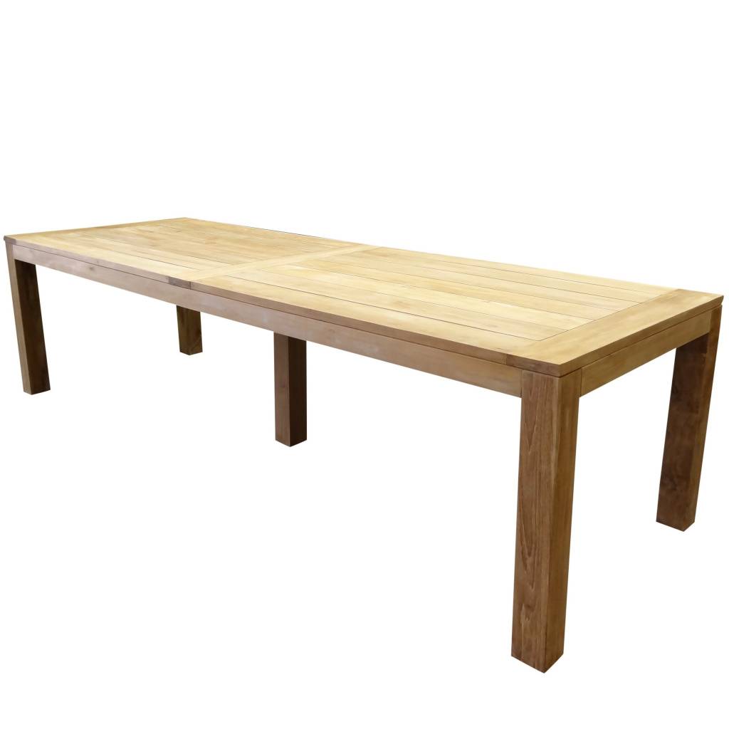 AVH-Collectie Krista dining tuintafel 300x100xH77,5 cm - poten 10 cm teak