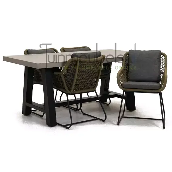 Vita Tuinstoel Portofino olijf groen met Cento tafel 180 cm