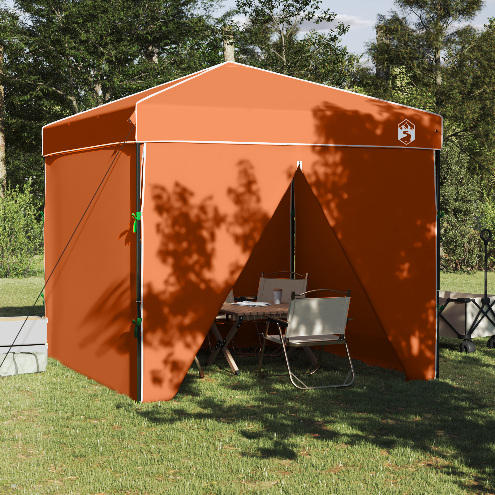 vidaXL Luifeltent Oranje 250 x 250 x 227 / 236 / 245 cm Oxford stof