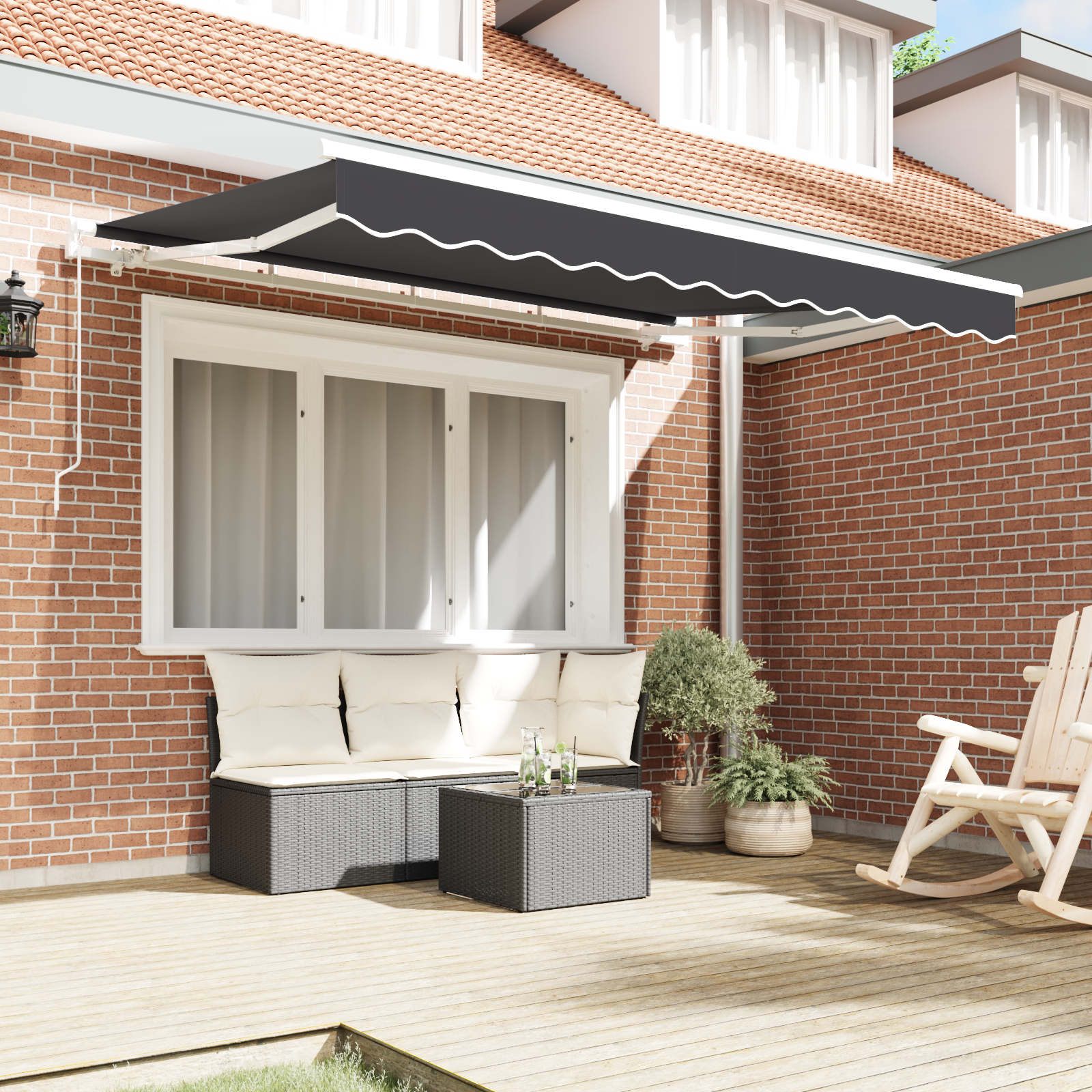 vidaXL luifel vervangstof voor 2.5x2 m frame anthraciet