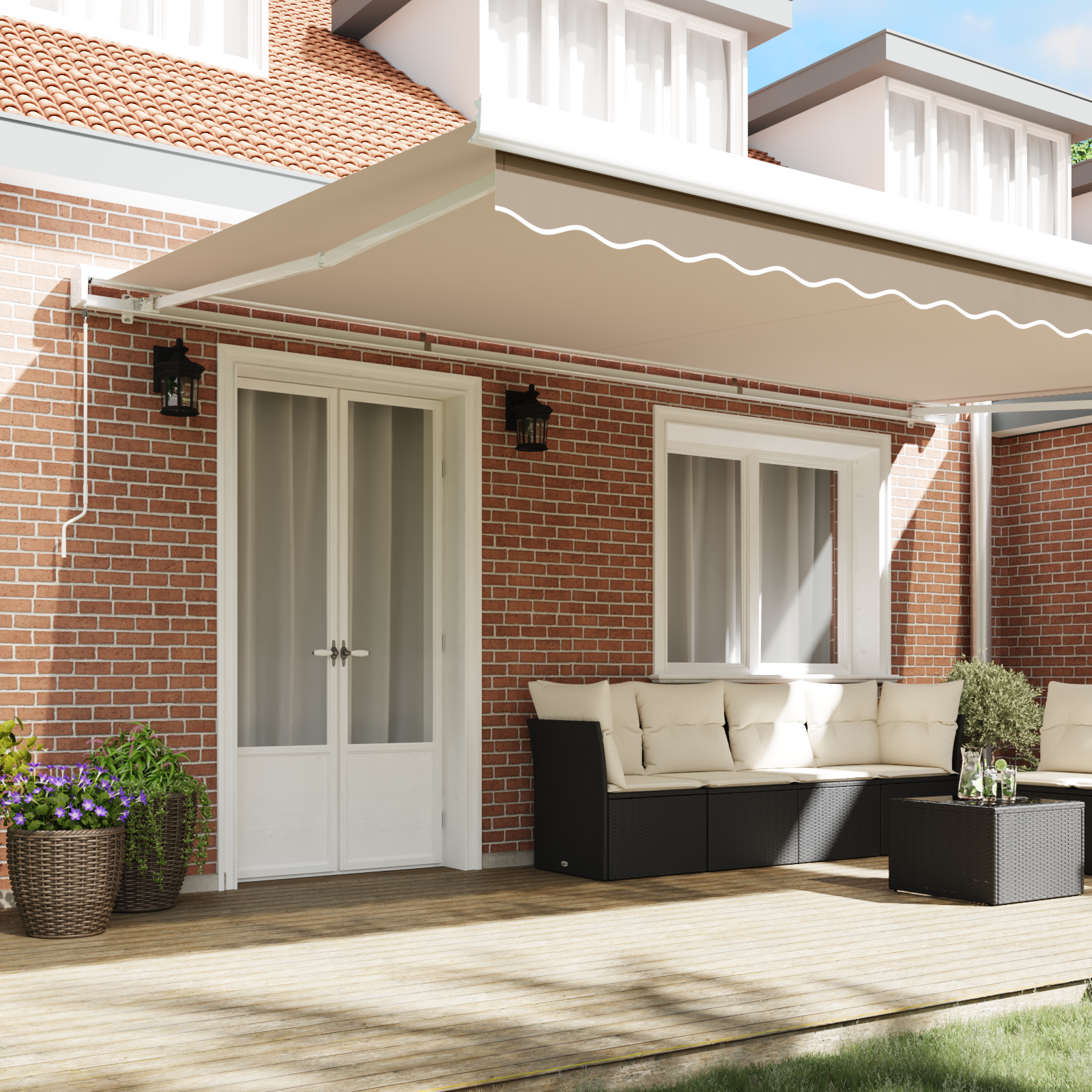 vidaXL Luifel Vervangstof voor 5x3.5 m Frame Beige