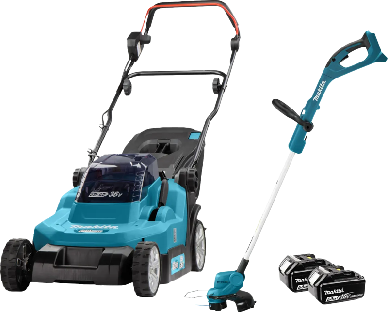 Makita DLM382PT2 incl. 5,0 Ah Accu (2x) +  DUR193Z
