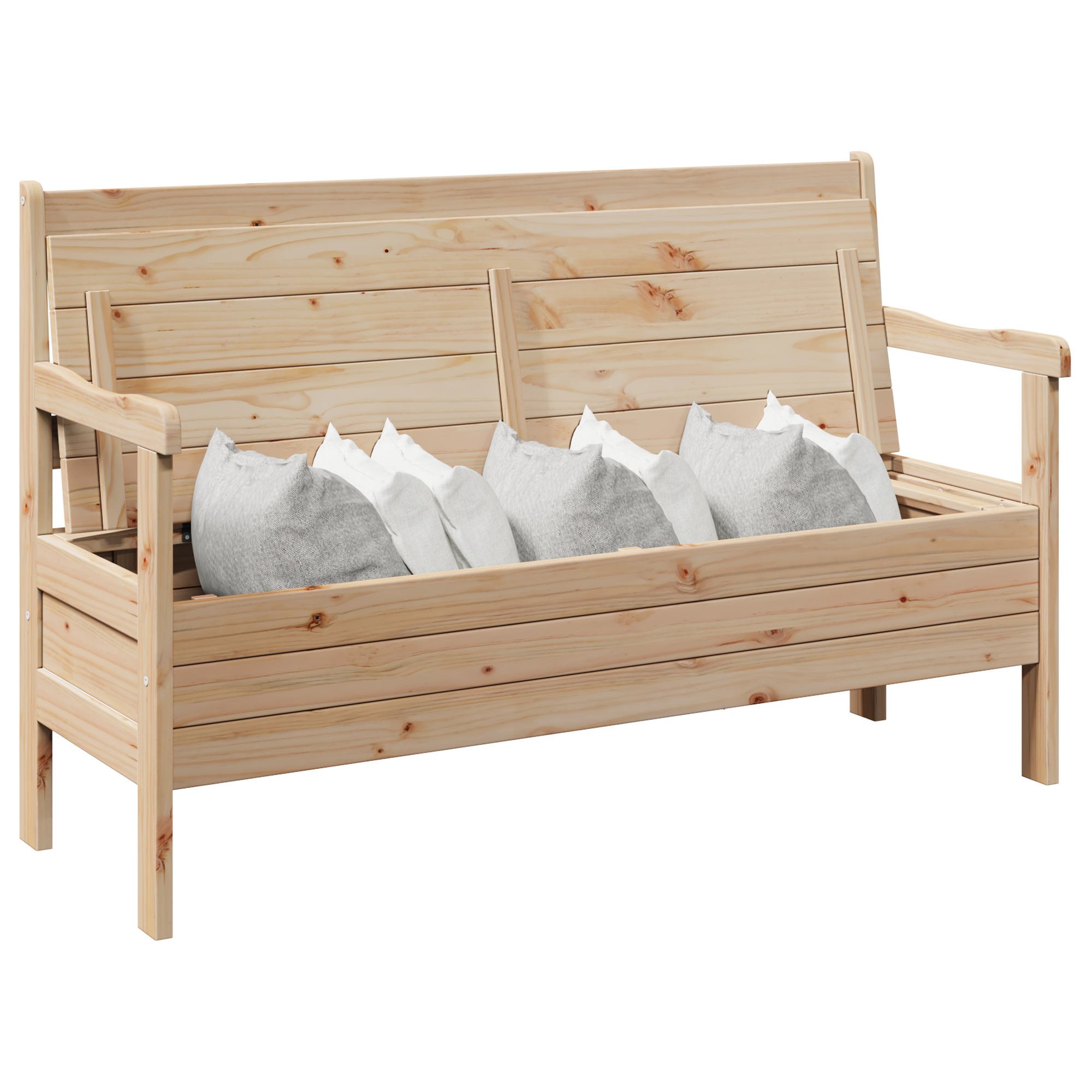 vidaXL Tuinbank 119x76x44 cm Massief Hout Grond