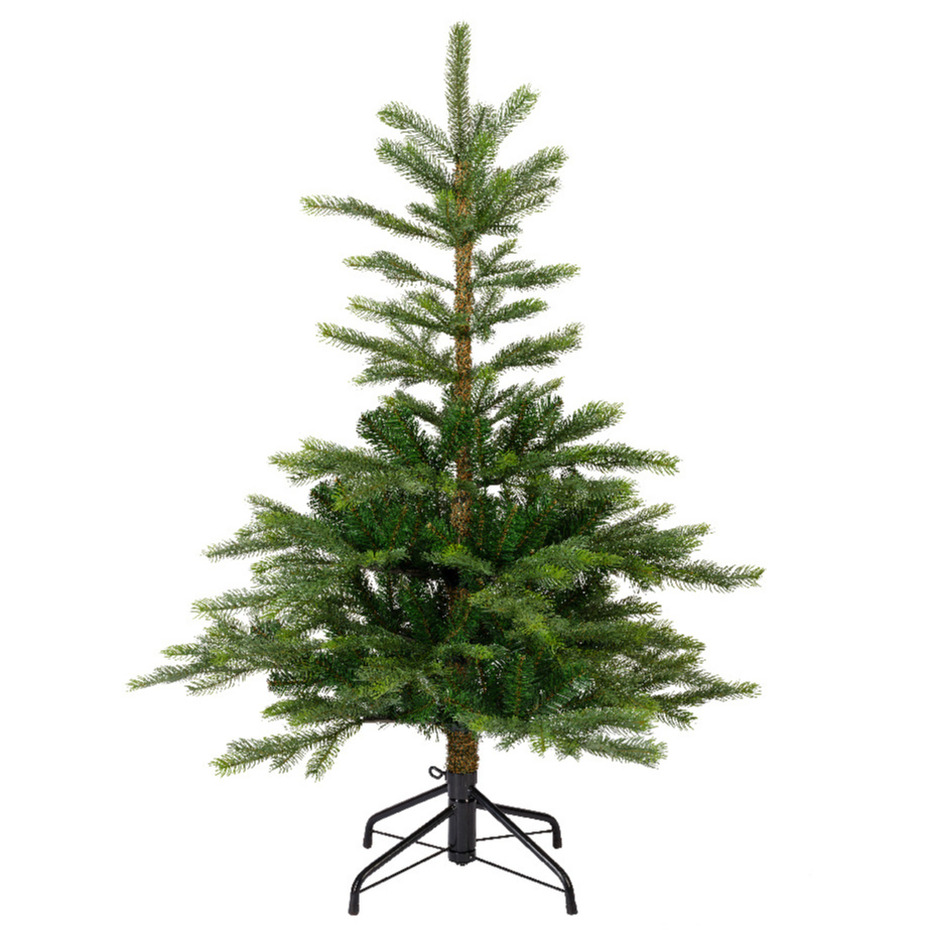Bellatio Decorations Grandis Fir Kunst kerstboom - groen - H120 cm - D91 cm - kunstboom -