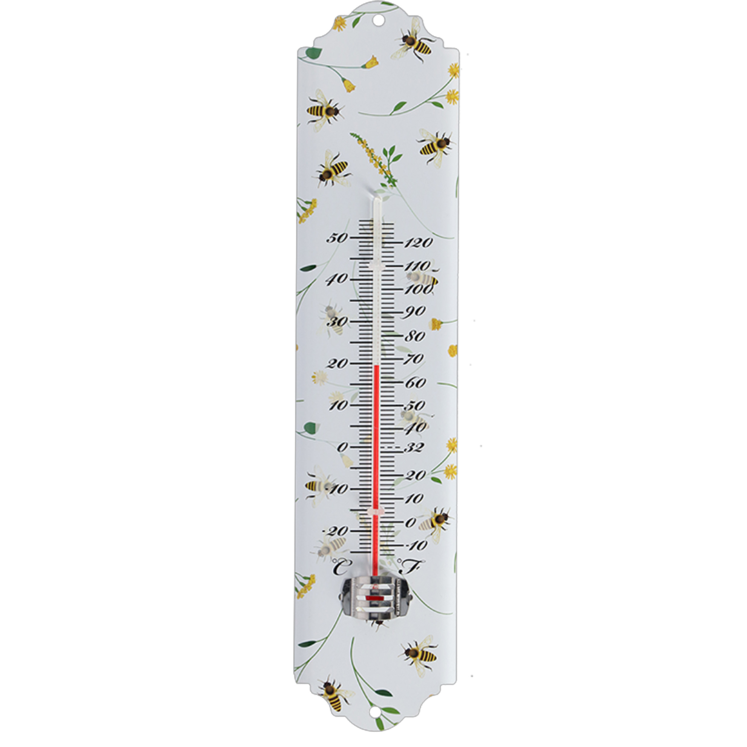 Esschert Design thermometer Bijen - voor binnen en buiten - 30 x 7 cm - Celsius/fahrenheit -