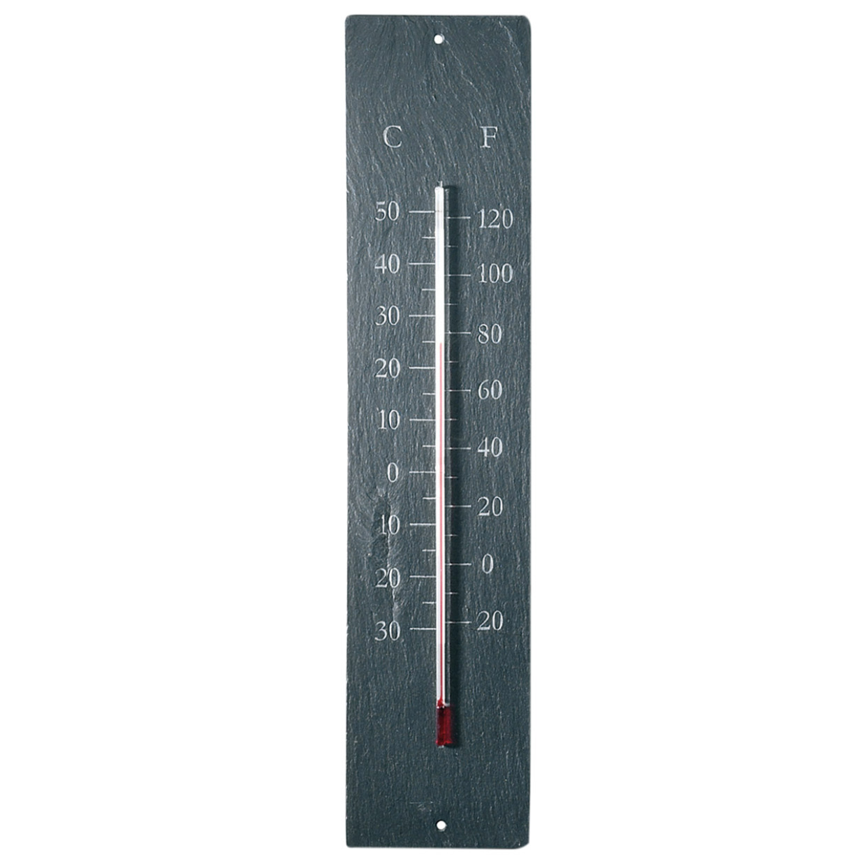 Esschert Design thermometer leisteen - voor binnen en buiten - 10 x 1,5 x 45 cm - Celsius/fahrenheit -