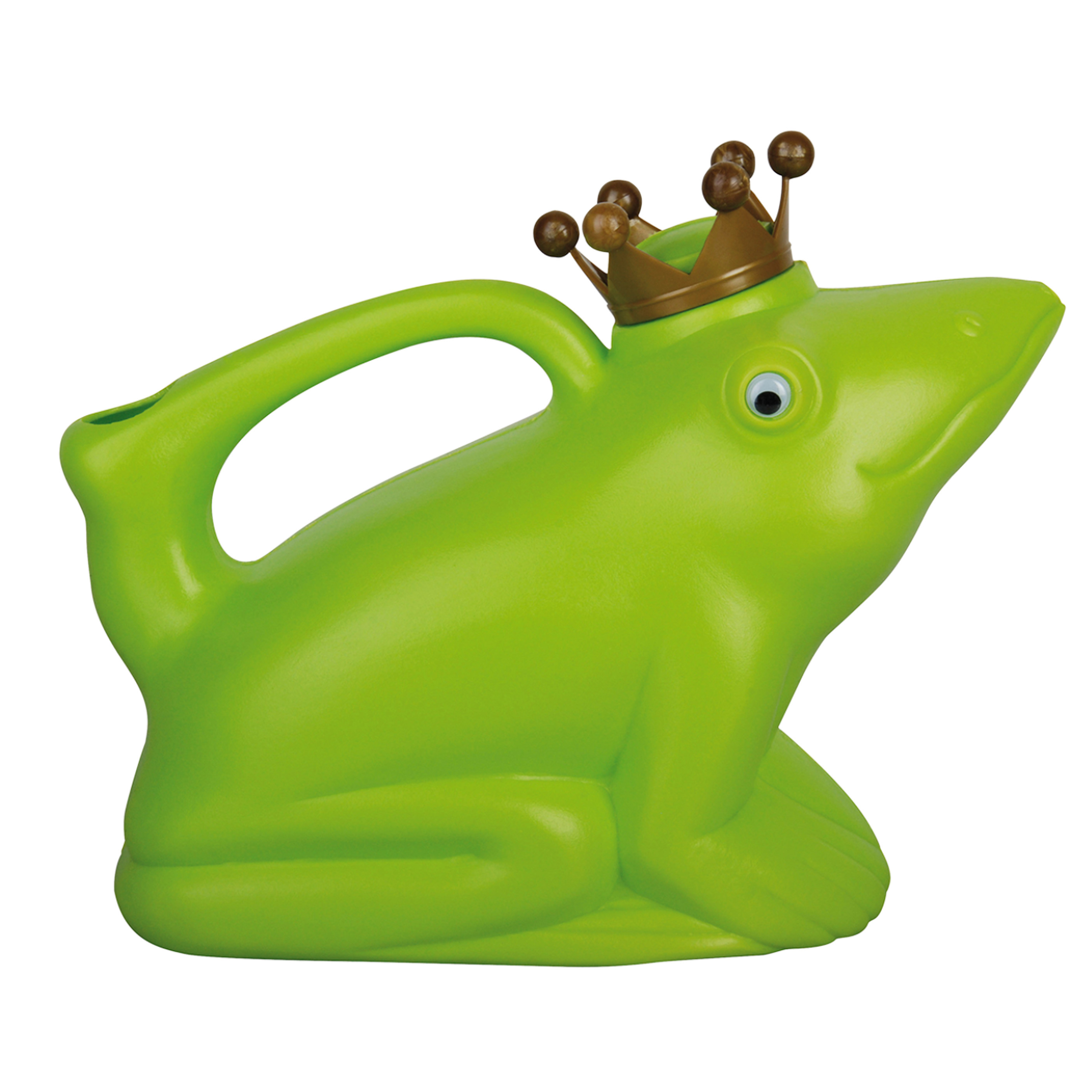Esschert Design Gieter - Kikker/pad met kroon - groen - 1,7 liter - kunststof - kindergieters -