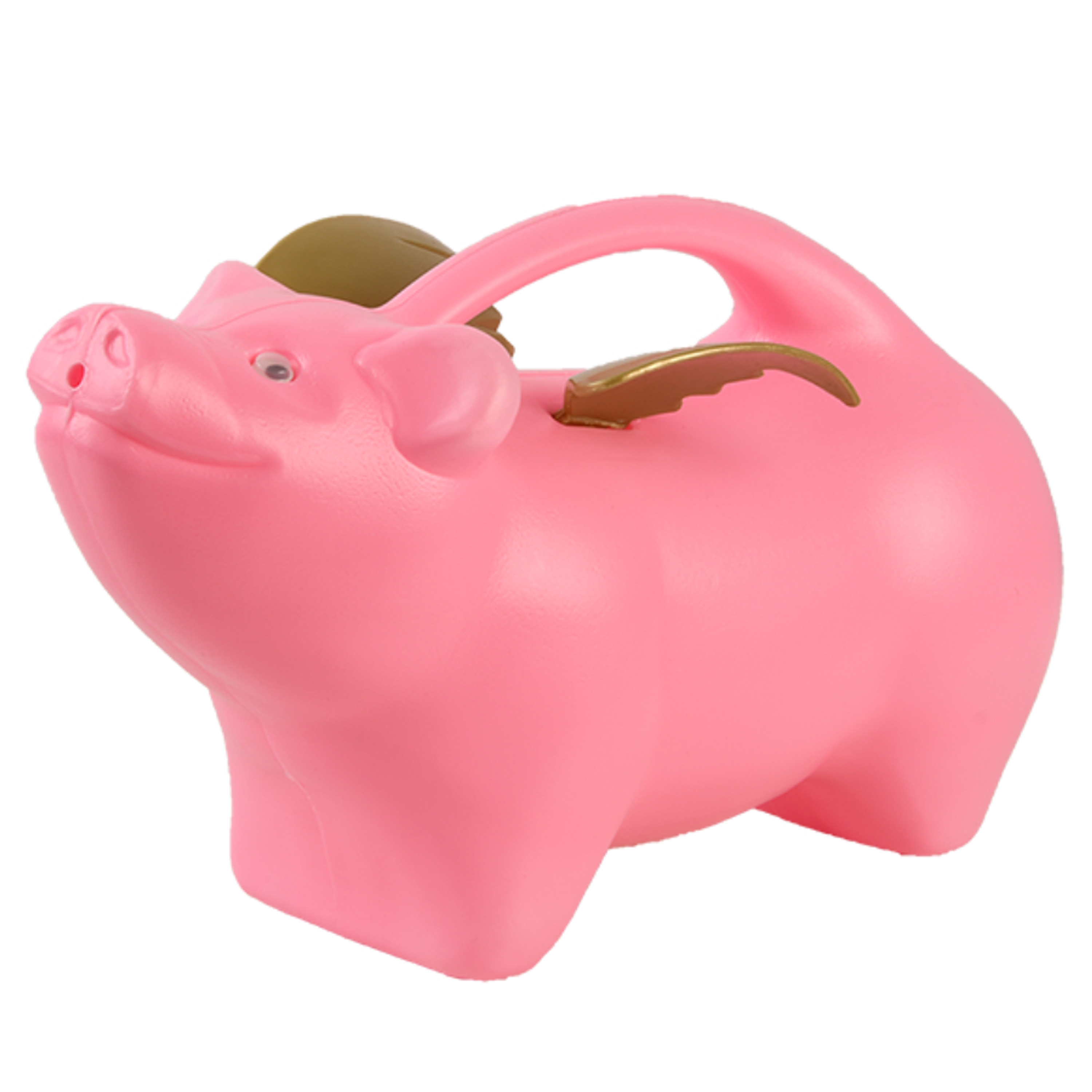 Esschert Design Gieter - Varken/big met vleugels - roze - 2 liter - kunststof℃ -