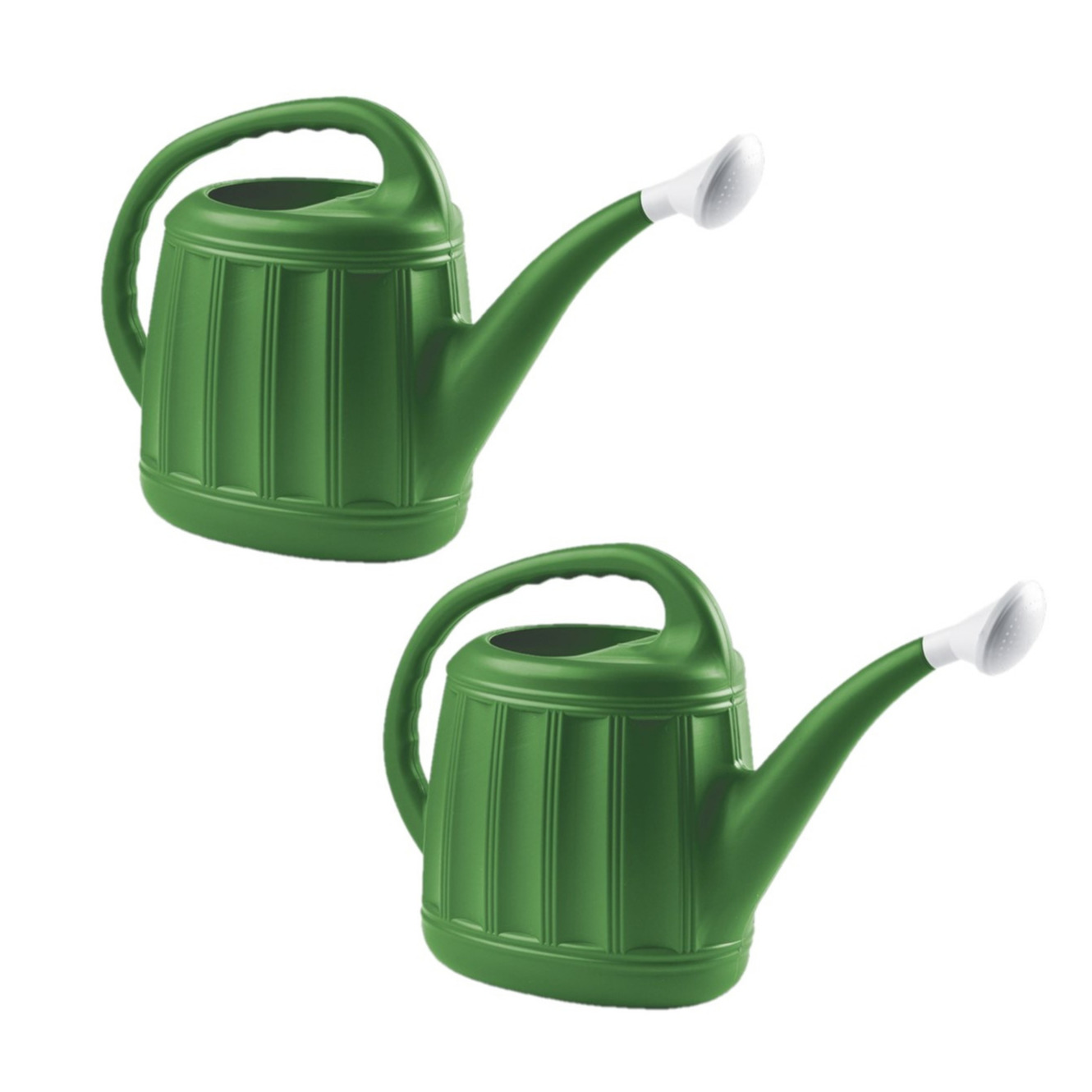 Hega Hogar Set van 2x stuks tuinplanten gieter kunststof groen 10 liter -