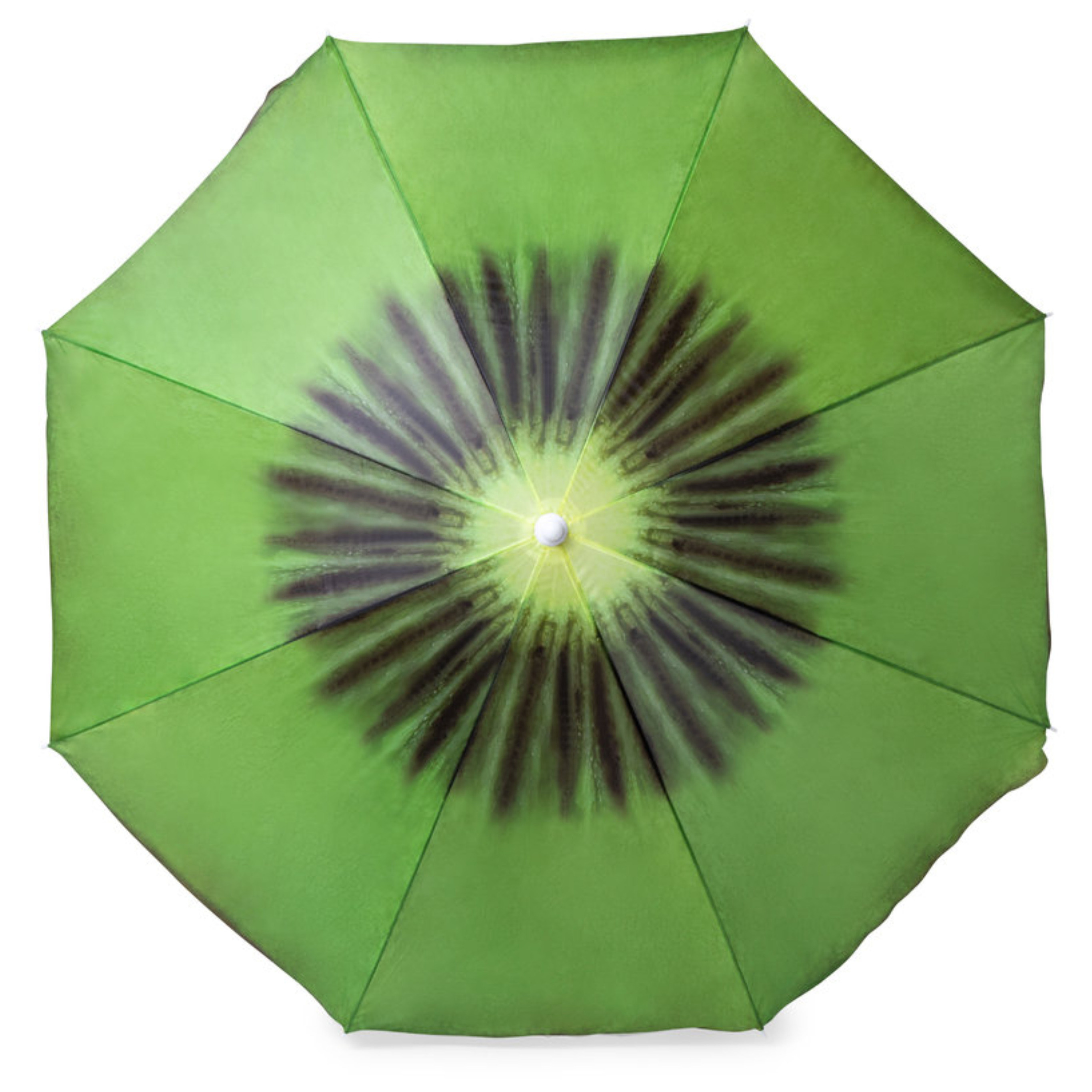Merkloos Strand Parasol Kiwi - D160 cm - opvouwbaar - verstelbare hoogte - met opbergtas -