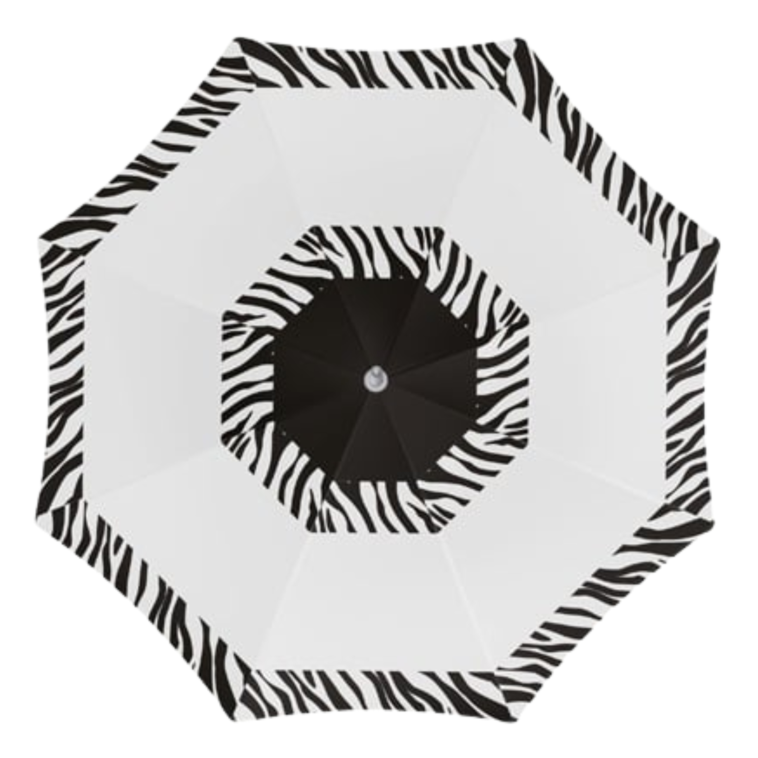 Merkloos Strand parasol Kenia - D180 cm - zebraprint - inklapbaar - zomer -